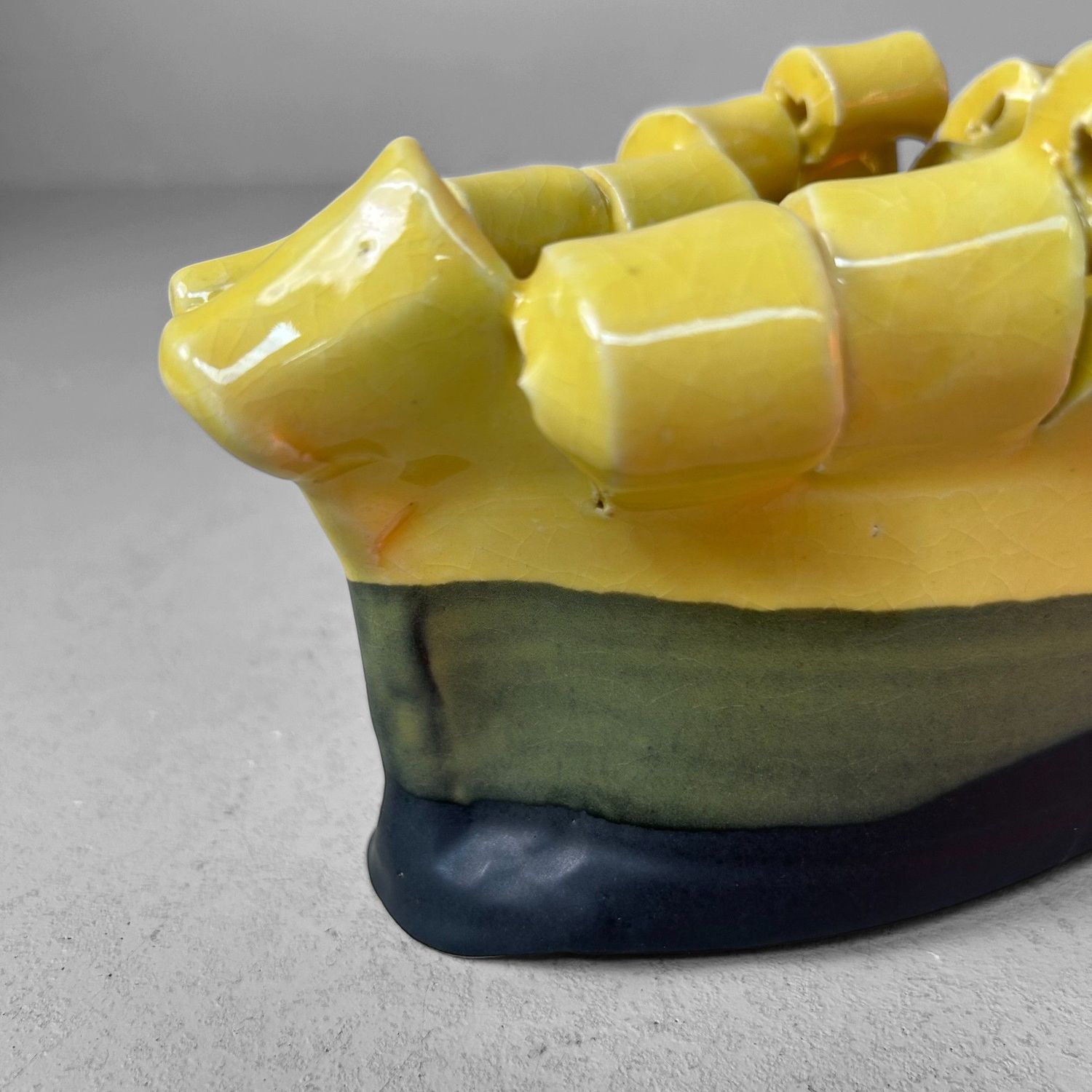 ​Mid-Century Keramieken Ikebana Schaal – Japan, ca. jaren 50