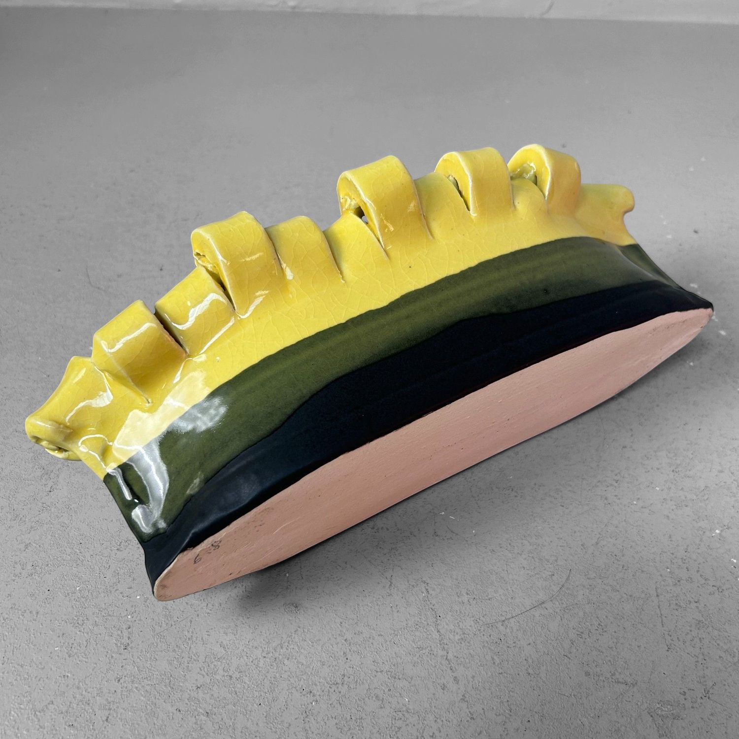 ​Mid-Century Keramieken Ikebana Schaal – Japan, ca. jaren 50