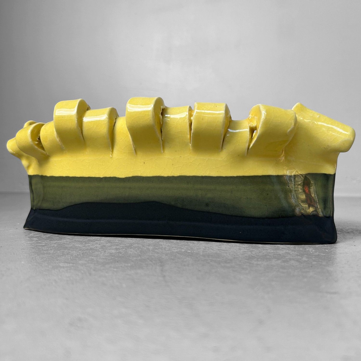 ​Mid-Century Keramieken Ikebana Schaal – Japan, ca. jaren 50