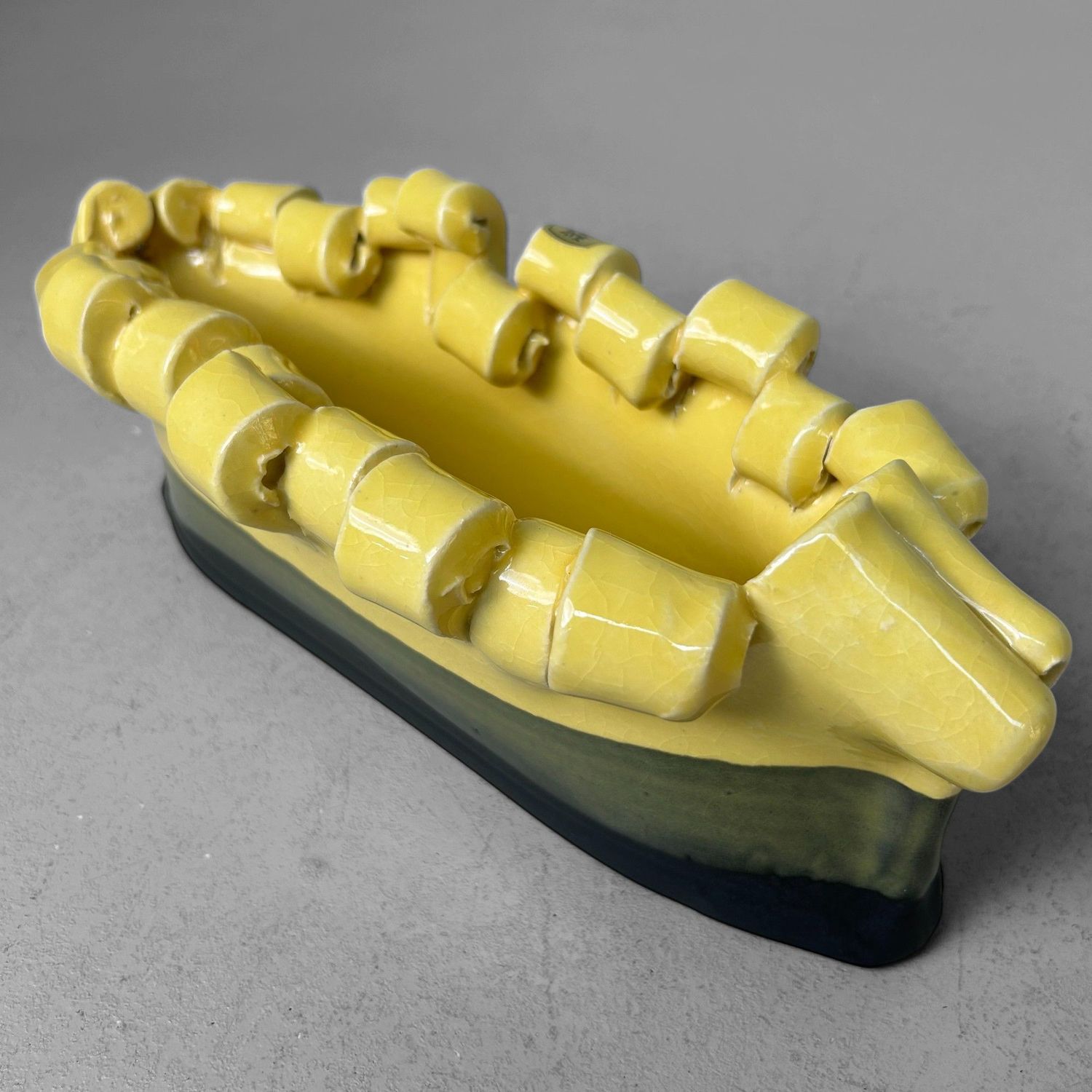 ​Mid-Century Keramieken Ikebana Schaal – Japan, ca. jaren 50