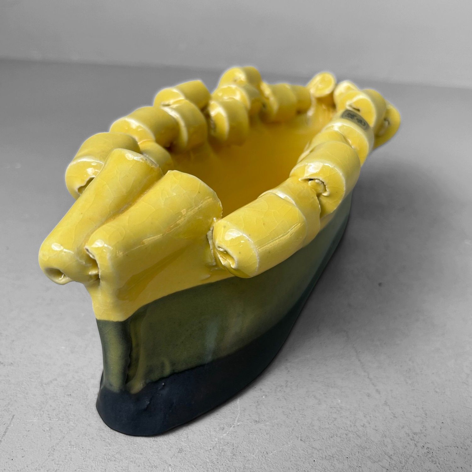 ​Mid-Century Keramieken Ikebana Schaal – Japan, ca. jaren 50