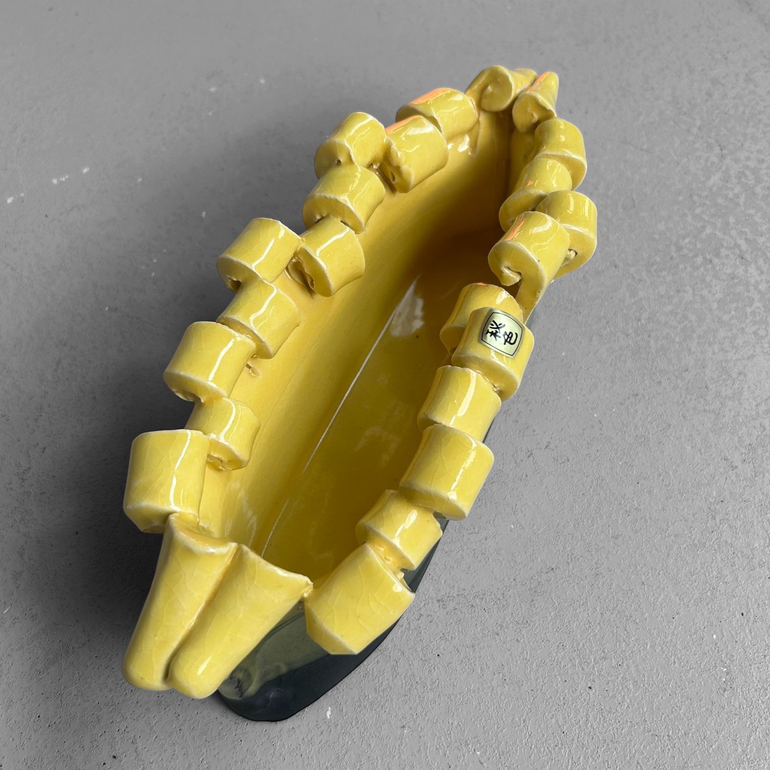 ​Mid-Century Keramieken Ikebana Schaal – Japan, ca. jaren 50