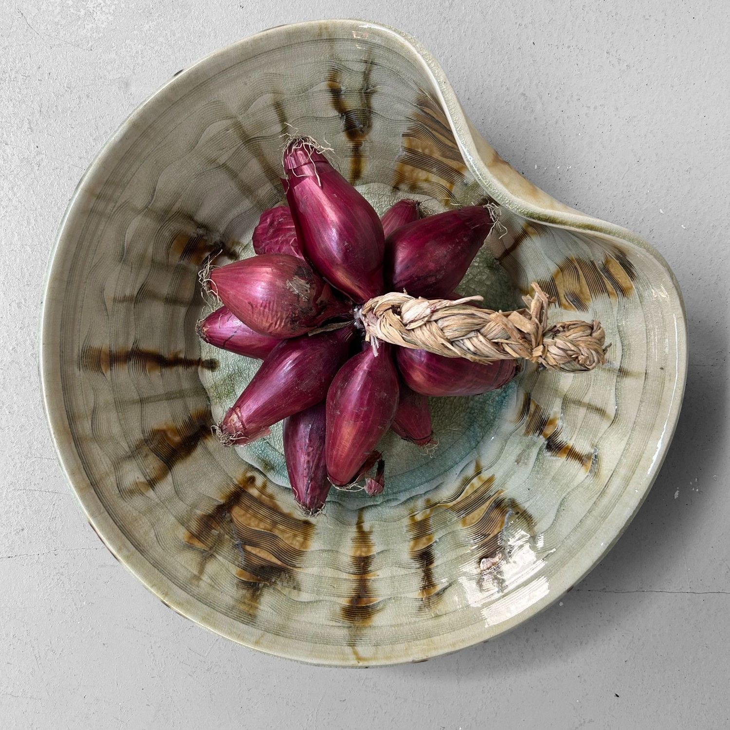 Japanese Mid-Century Organic Ceramic Art Bowl, 1960s