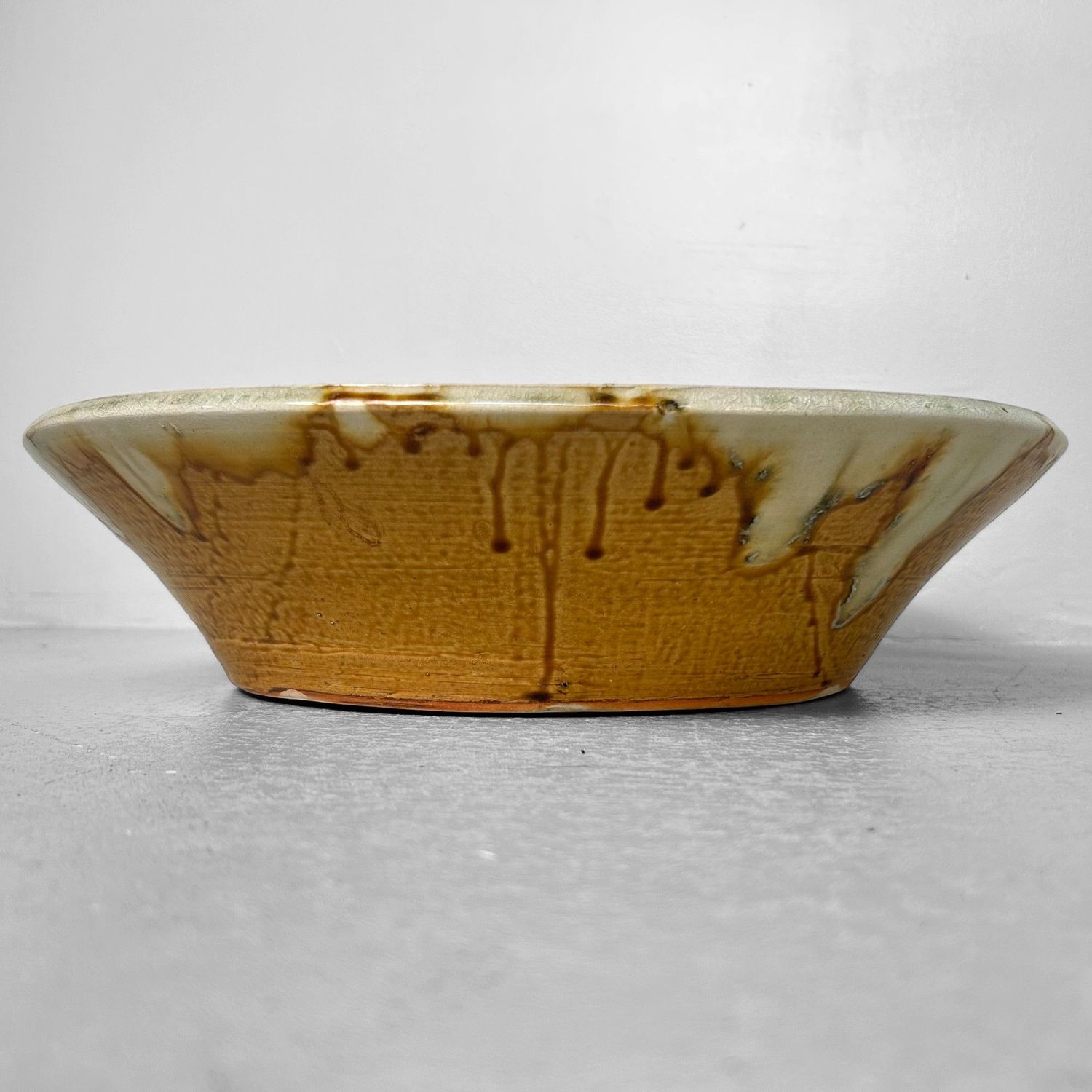 Japanese Mid-Century Organic Ceramic Art Bowl, 1960s