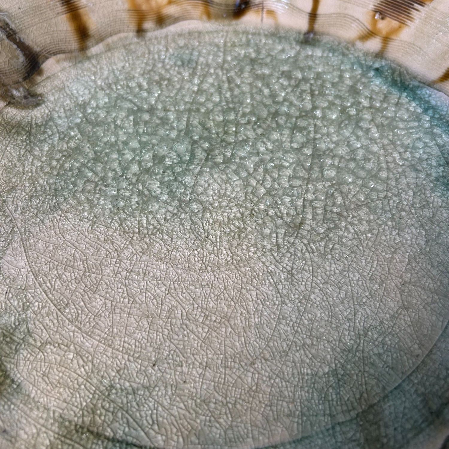 Japanese Mid-Century Organic Ceramic Art Bowl, 1960s