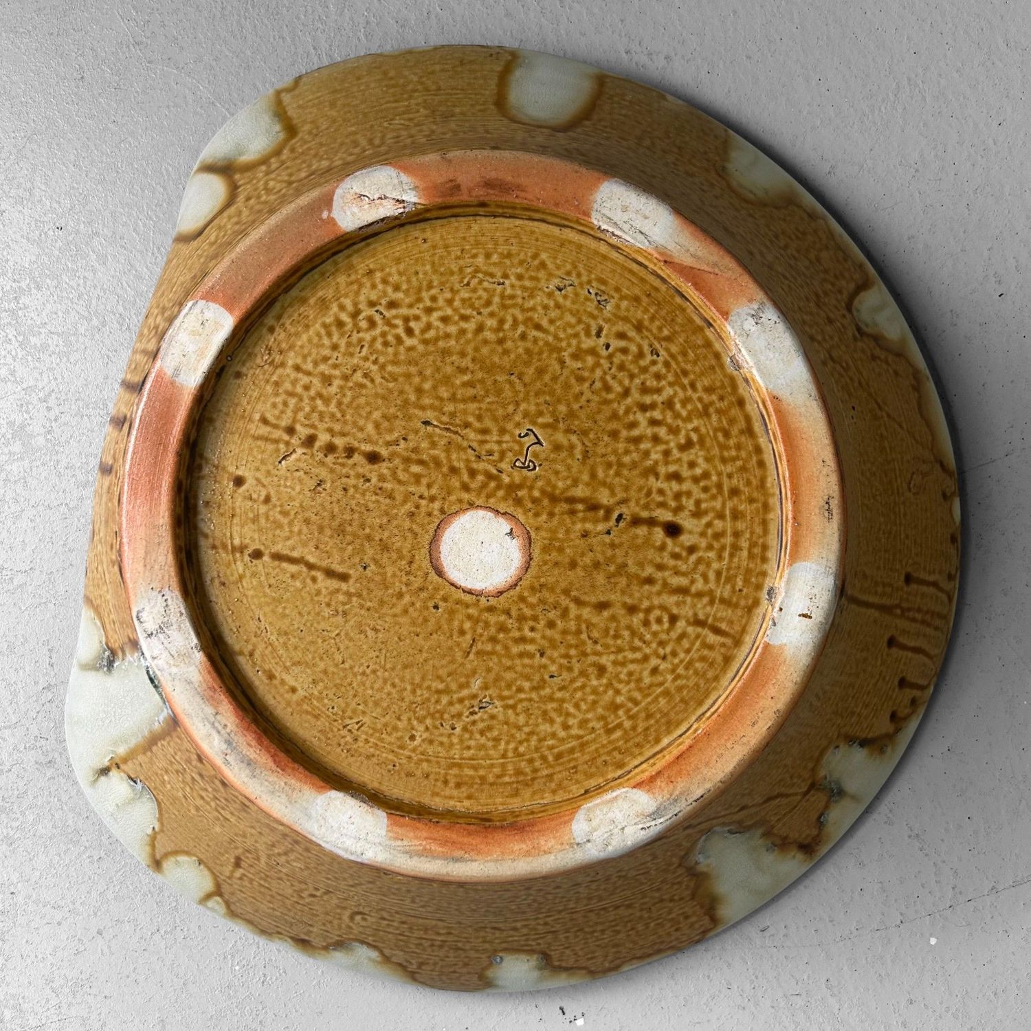 Japanese Mid-Century Organic Ceramic Art Bowl, 1960s