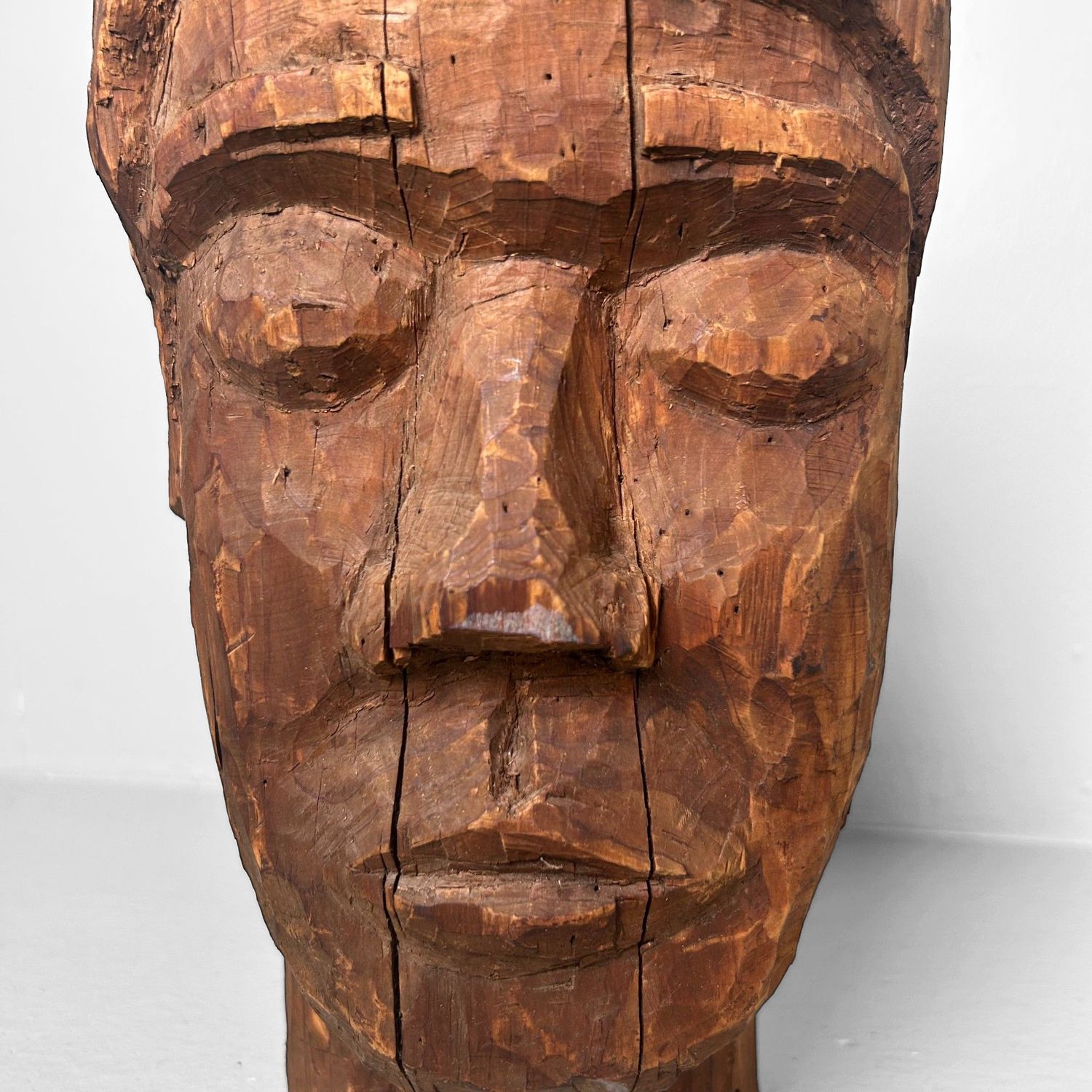 ​Mingei Houten Hoofd – Japan, jaren 30