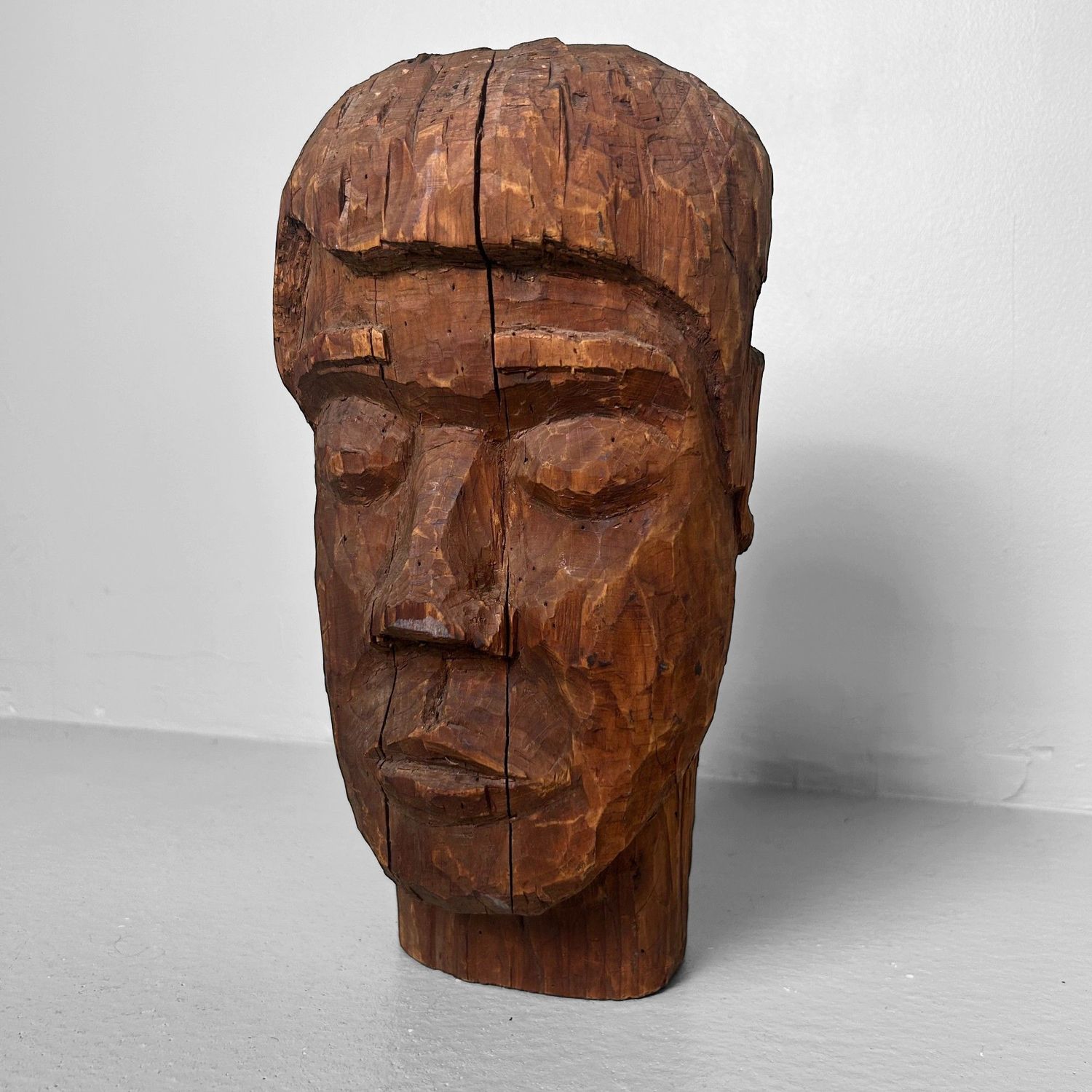 ​Mingei Houten Hoofd – Japan, jaren 30