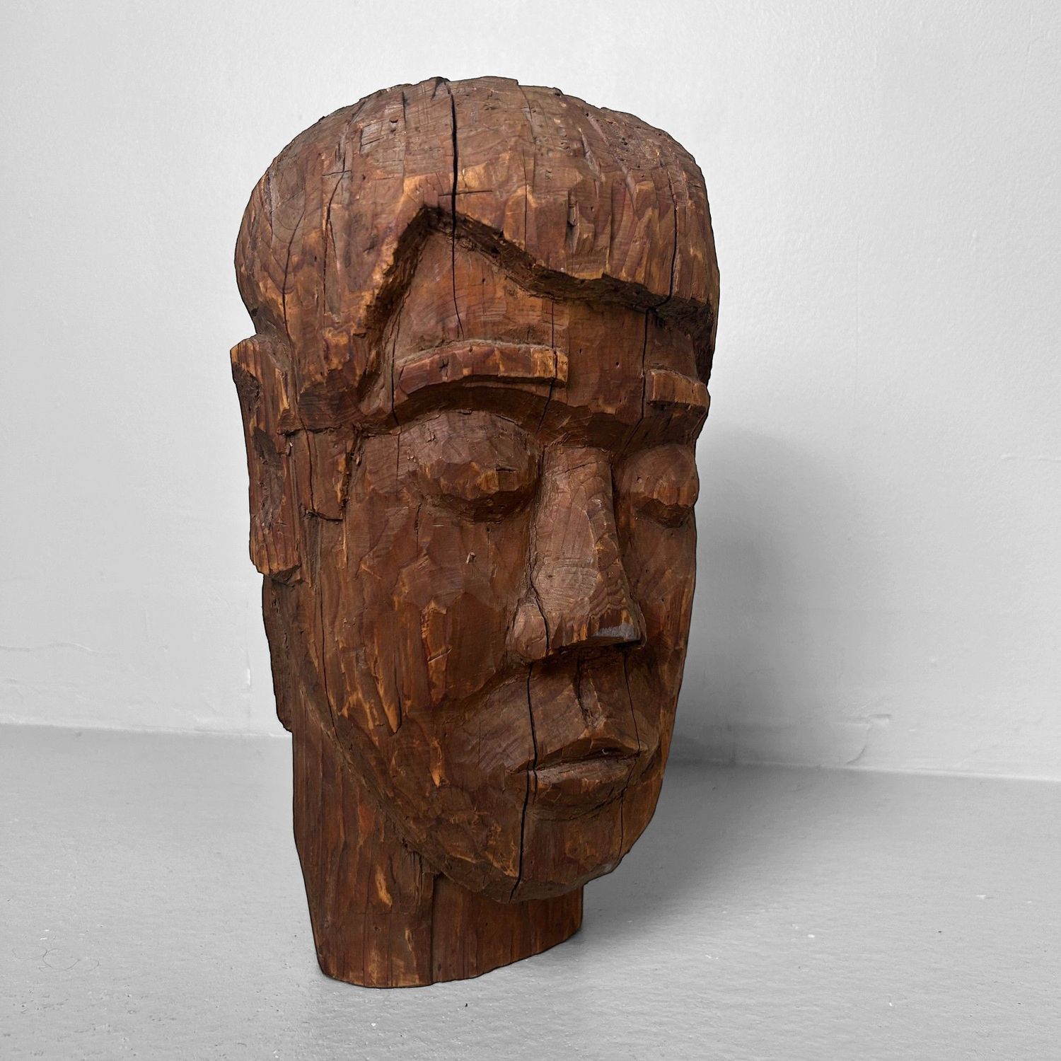 ​Mingei Houten Hoofd – Japan, jaren 30