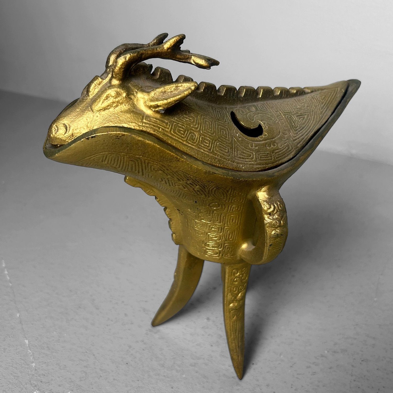 Gilt Jue-Inspired Incense Burner – 1960s