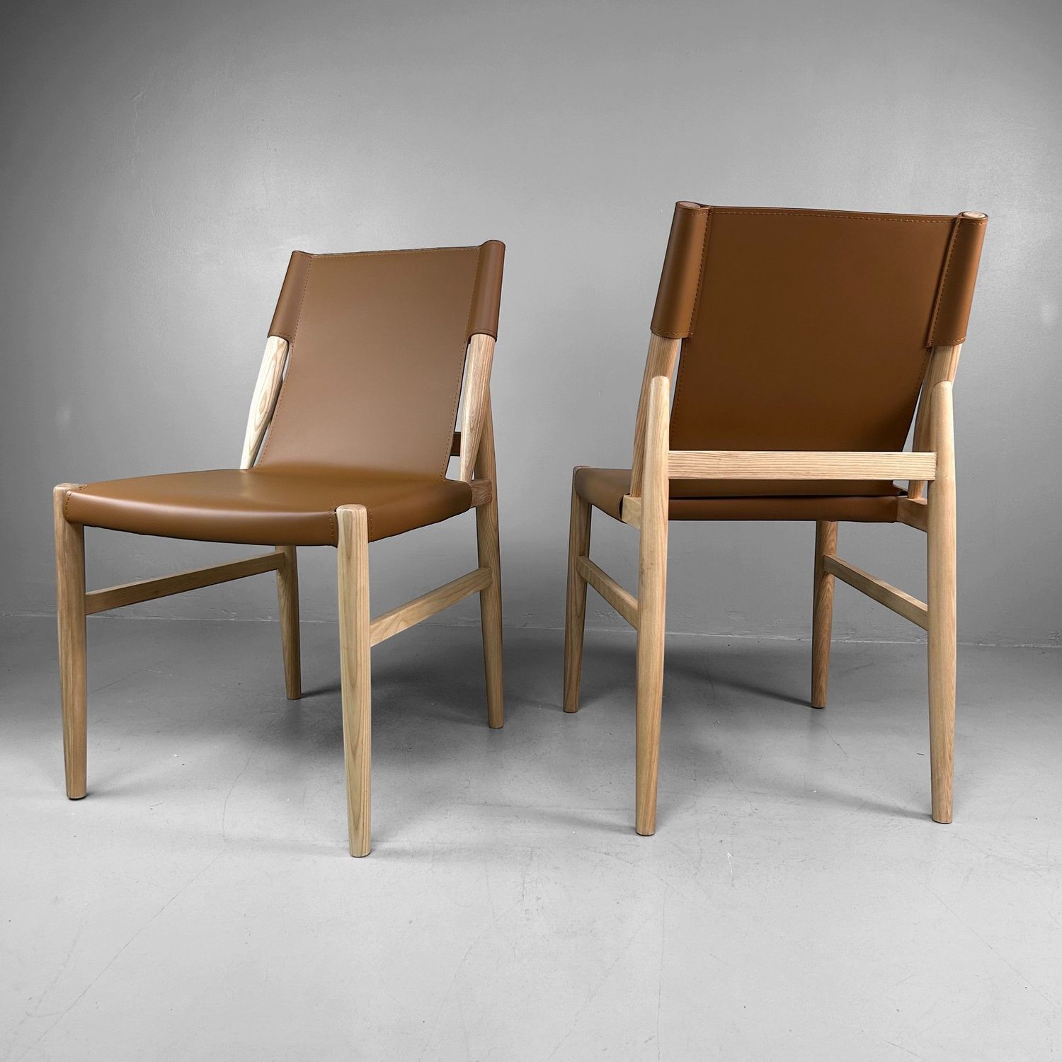 Set of Two Scandinavian Mid-Century Style Chairs