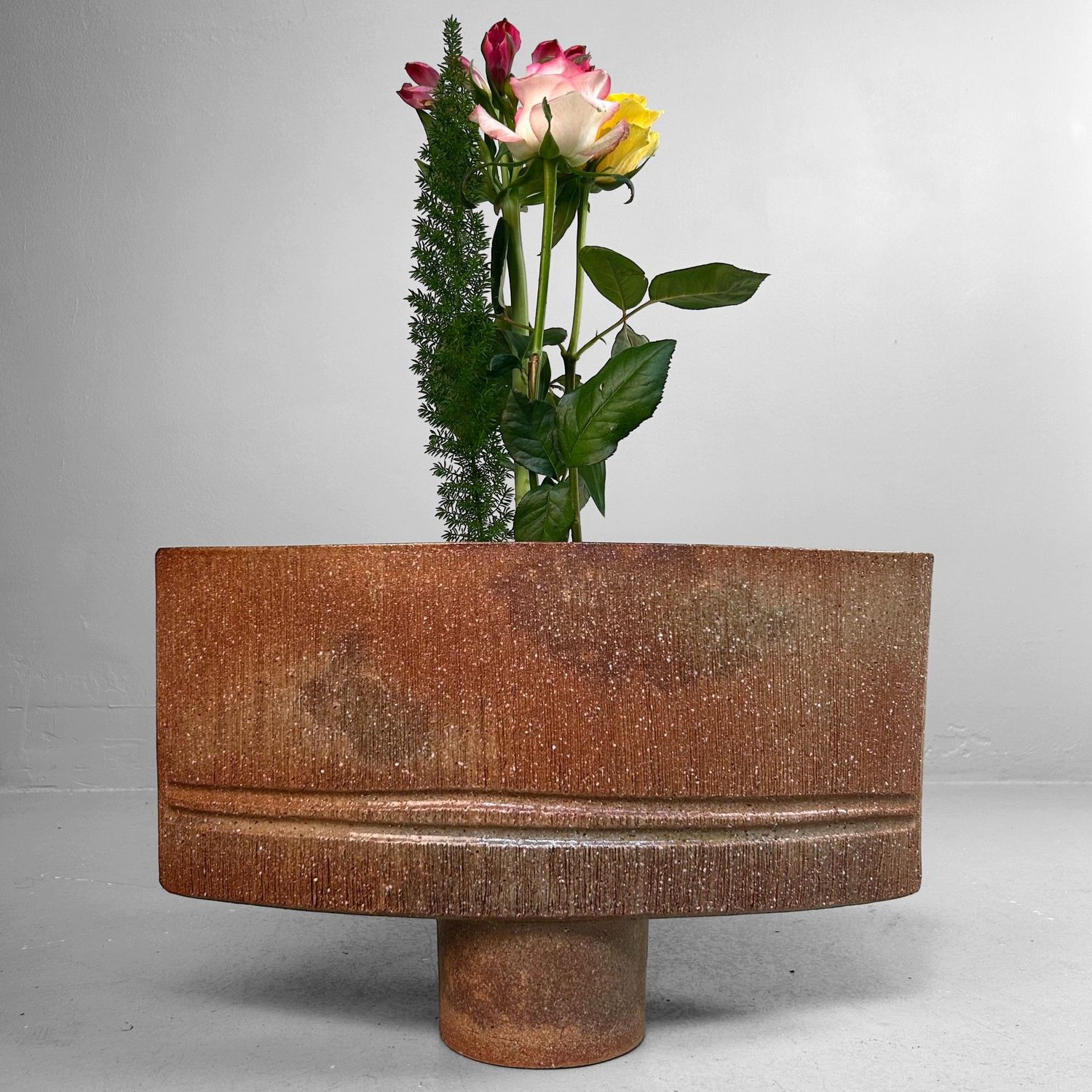 Japanse Keramieken Mid-Century Ikebana Vaas – 1960s