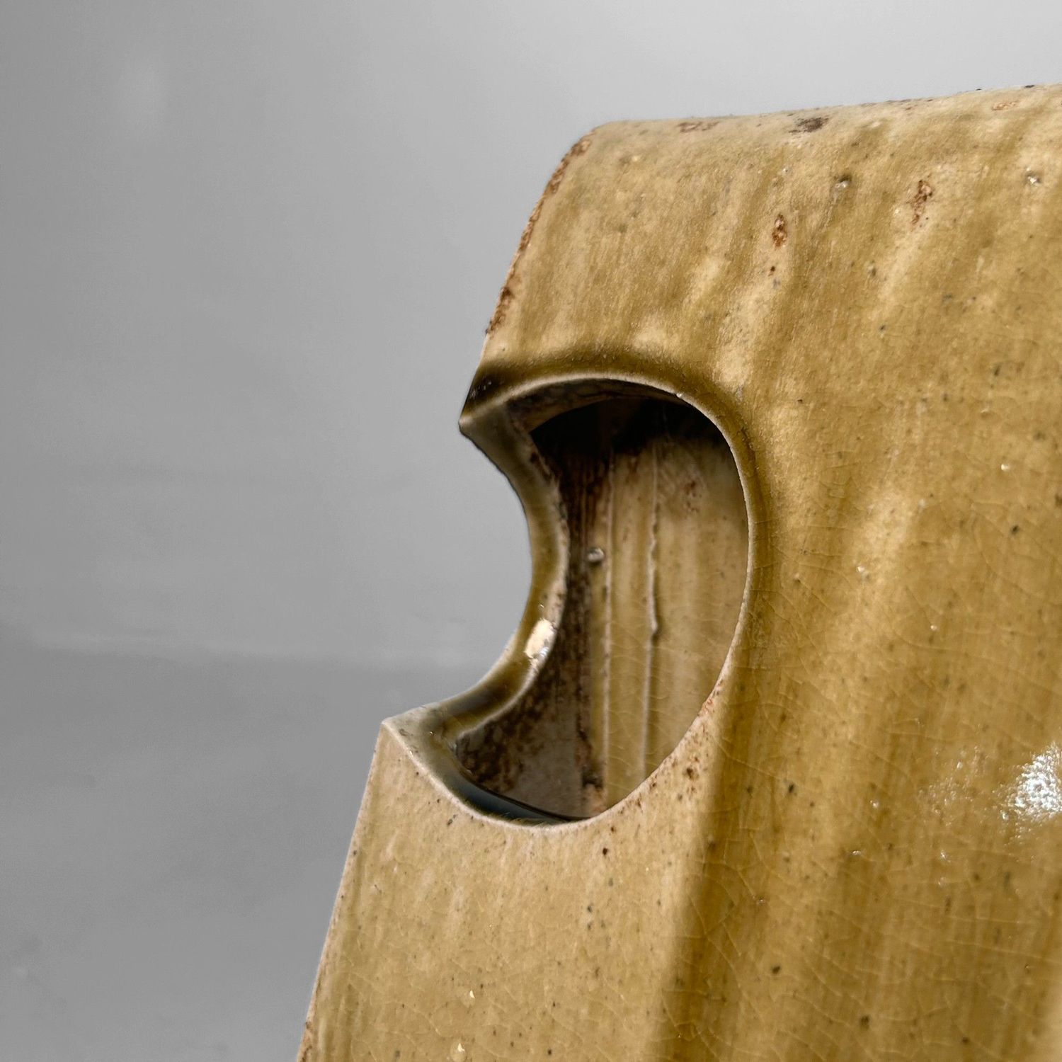 Set Organische Japanse Keramieken Ikebana Vazen – 1970s