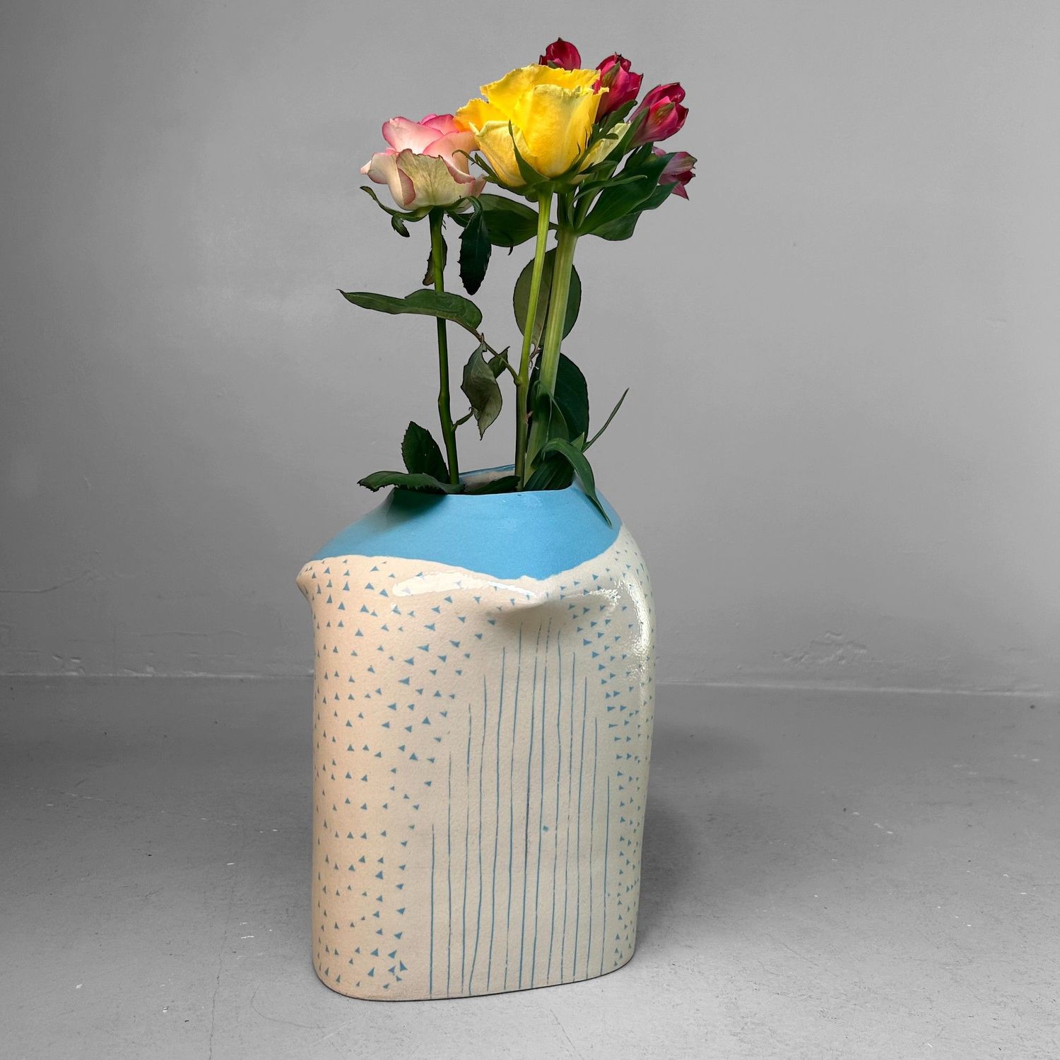 ​Zeldzame Modernistische Japanse Ikebana Vaas, 1970s