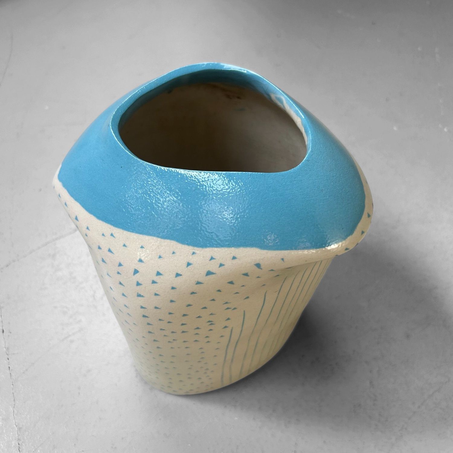 Rare Modernist Japanese Ikebana Vase, 1970s Rare Modernist Japanese Ikebana Vase, 1970s