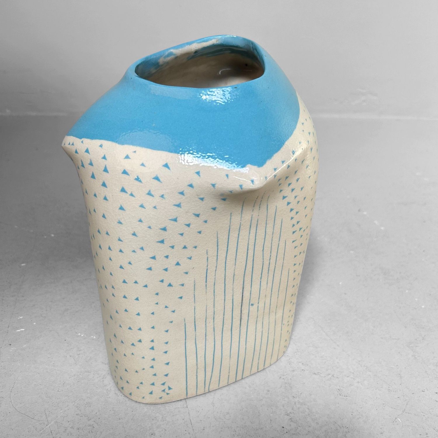 Rare Modernist Japanese Ikebana Vase, 1970s Rare Modernist Japanese Ikebana Vase, 1970s