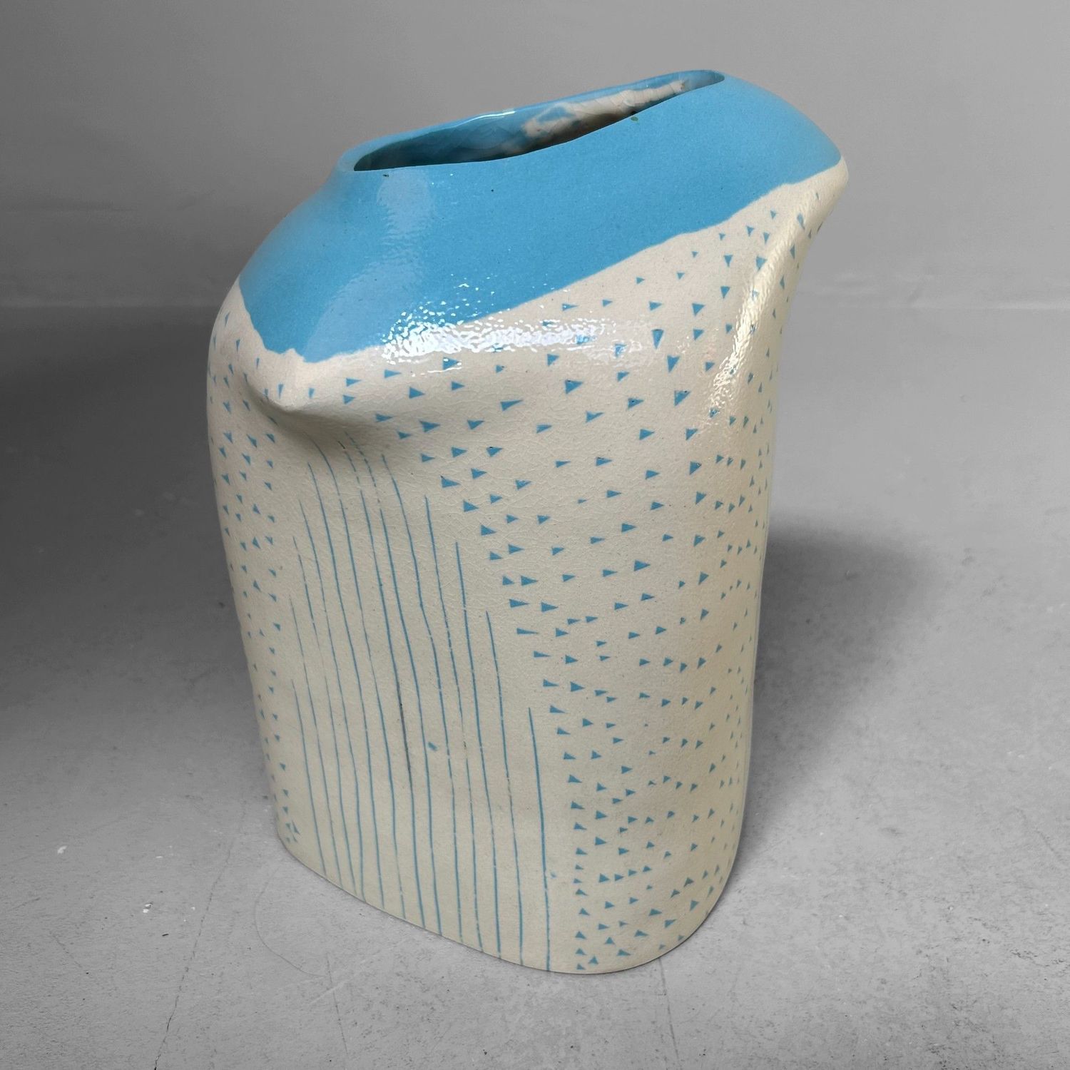 Rare Modernist Japanese Ikebana Vase, 1970s Rare Modernist Japanese Ikebana Vase, 1970s