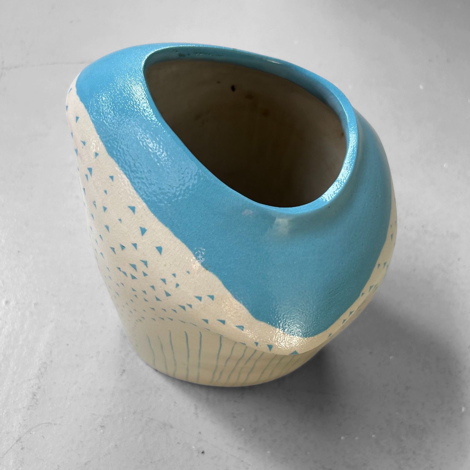 Rare Modernist Japanese Ikebana Vase, 1970s Rare Modernist Japanese Ikebana Vase, 1970s