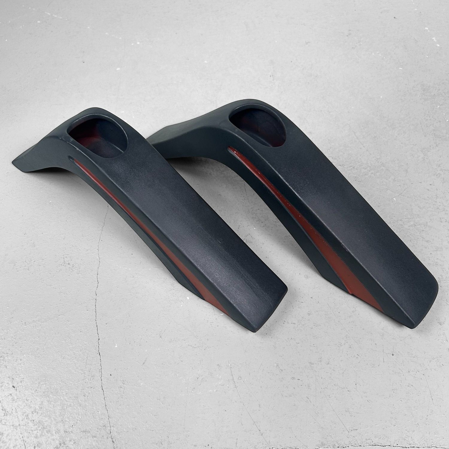 Zeldzame Set Modernistische Japanse Ikebana Vazen, 1970s