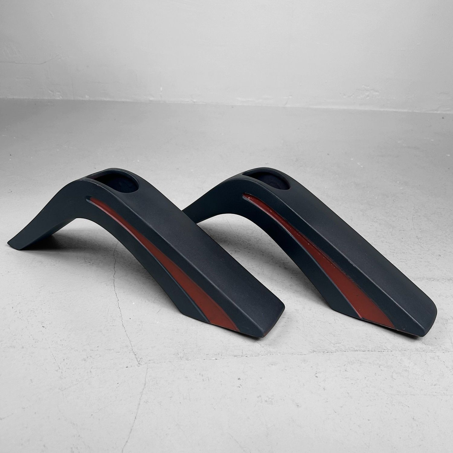 Zeldzame Set Modernistische Japanse Ikebana Vazen, 1970s