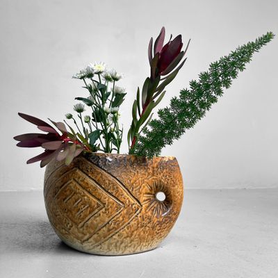 Keramieken Mid-Century Ikebana Bloemenvaas, Japan, 1960s