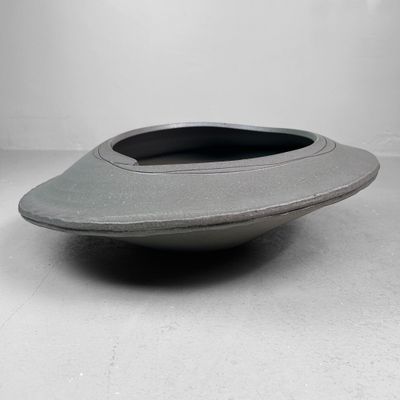 ​Grote Keramieken Ikebana Schaal – Japanse Studio Pottery, jaren 70.