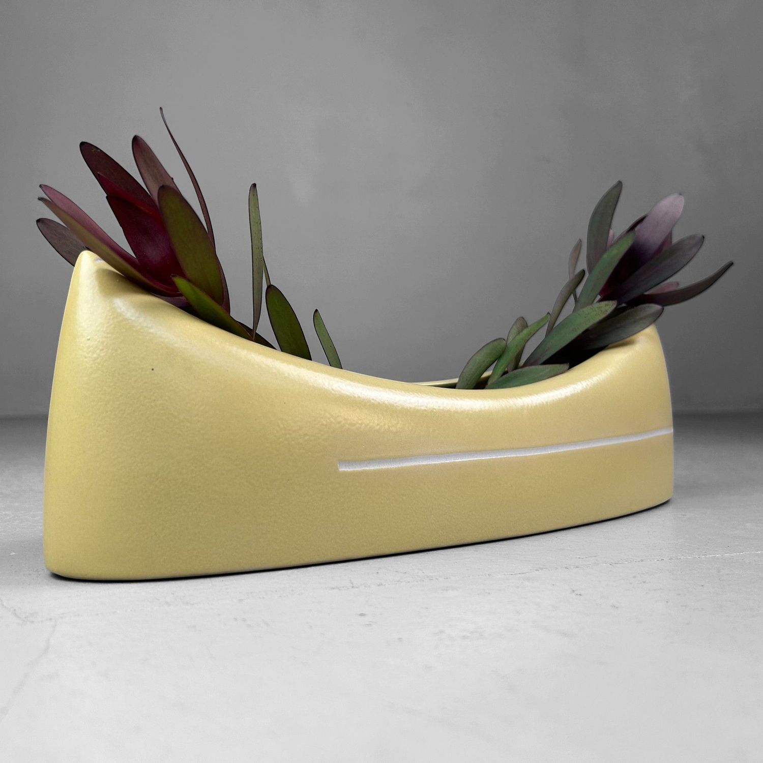 Minimalistische Japanse Keramiek Ikebana Vaas, jaren 50