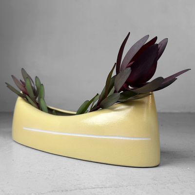 Minimalistische Japanse Keramiek Ikebana Vaas, jaren 50