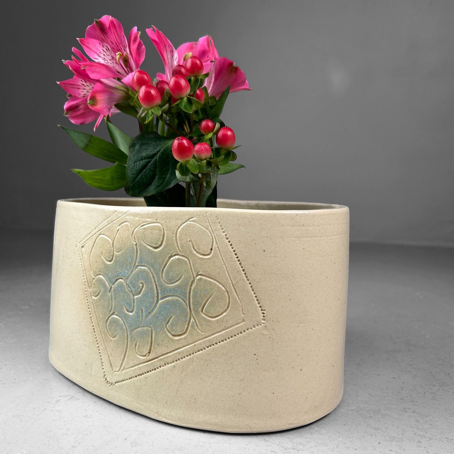 Mid-Century Ceramic Ikebana Flower Holder – 1950s
