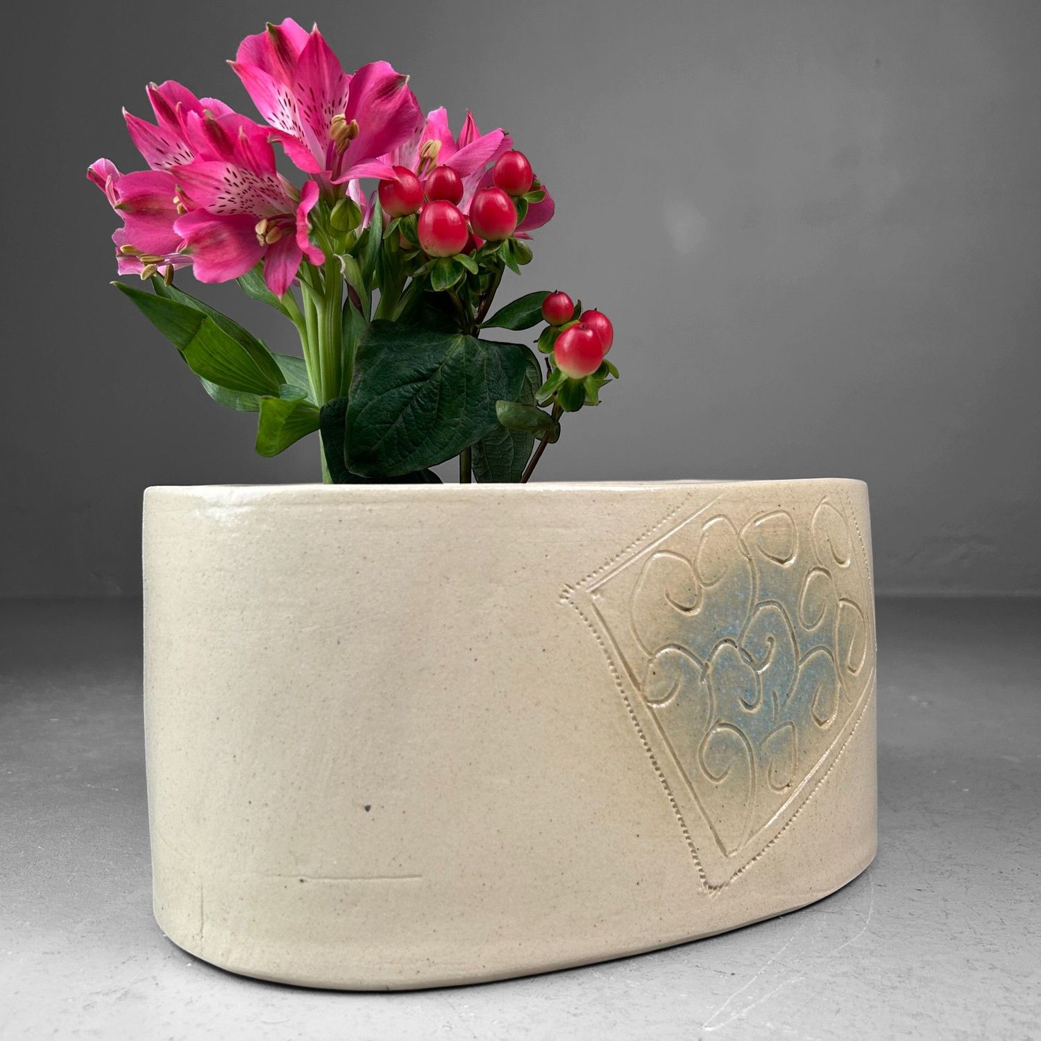Mid-Century Ceramic Ikebana Flower Holder – 1950s