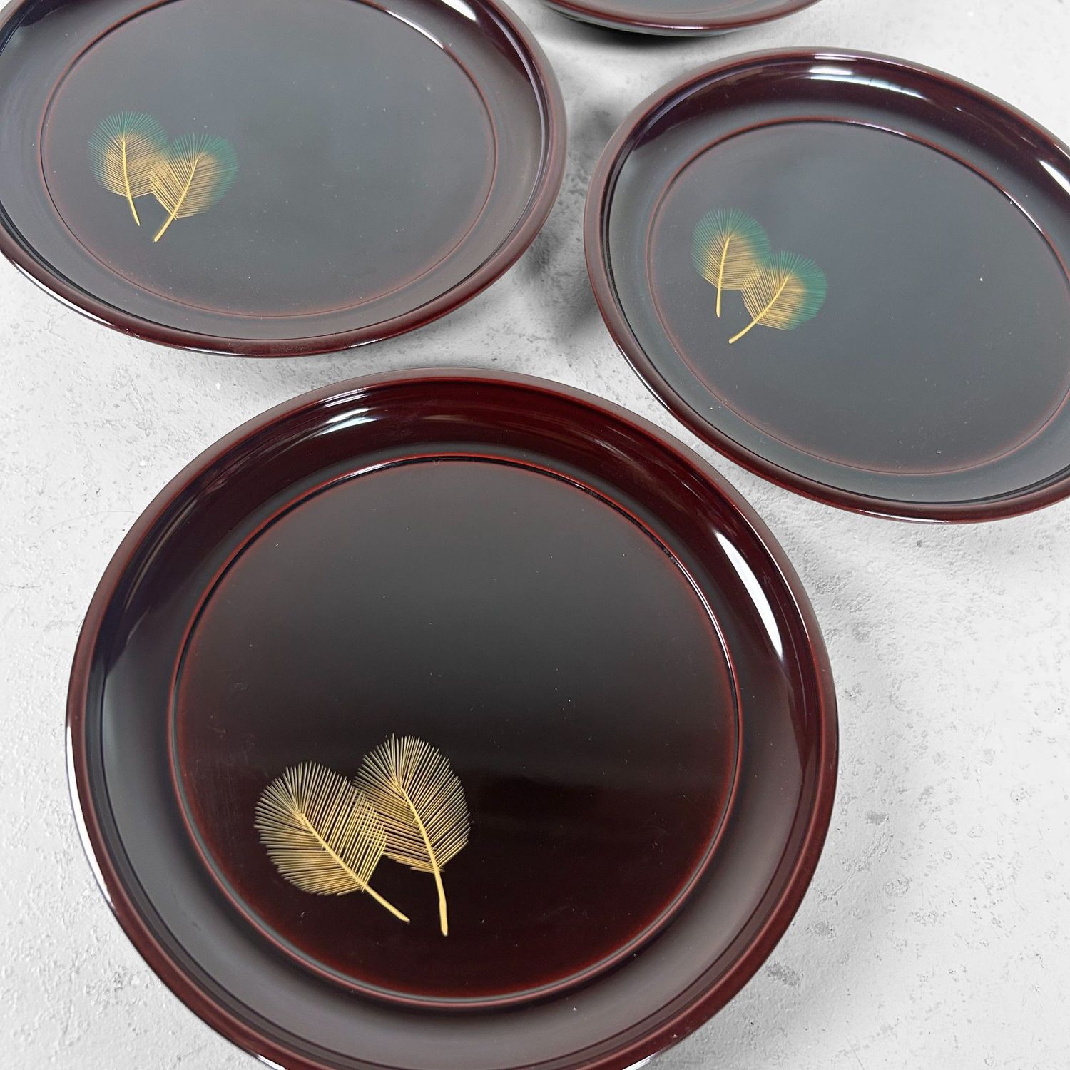 Set of Vintage Urushi Serving Plates – Honshu Urushi, Japan
