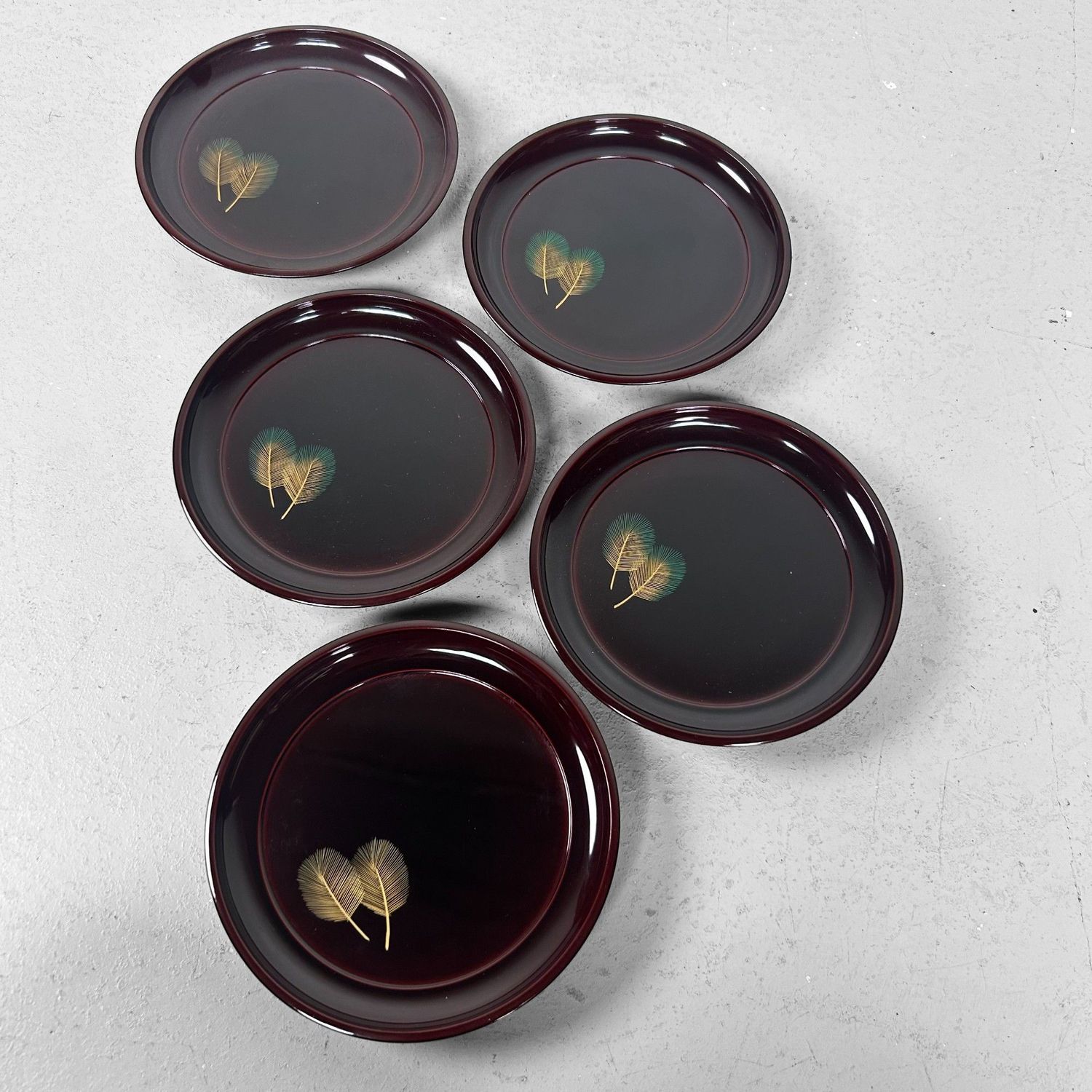 Set of Vintage Urushi Serving Plates – Honshu Urushi, Japan