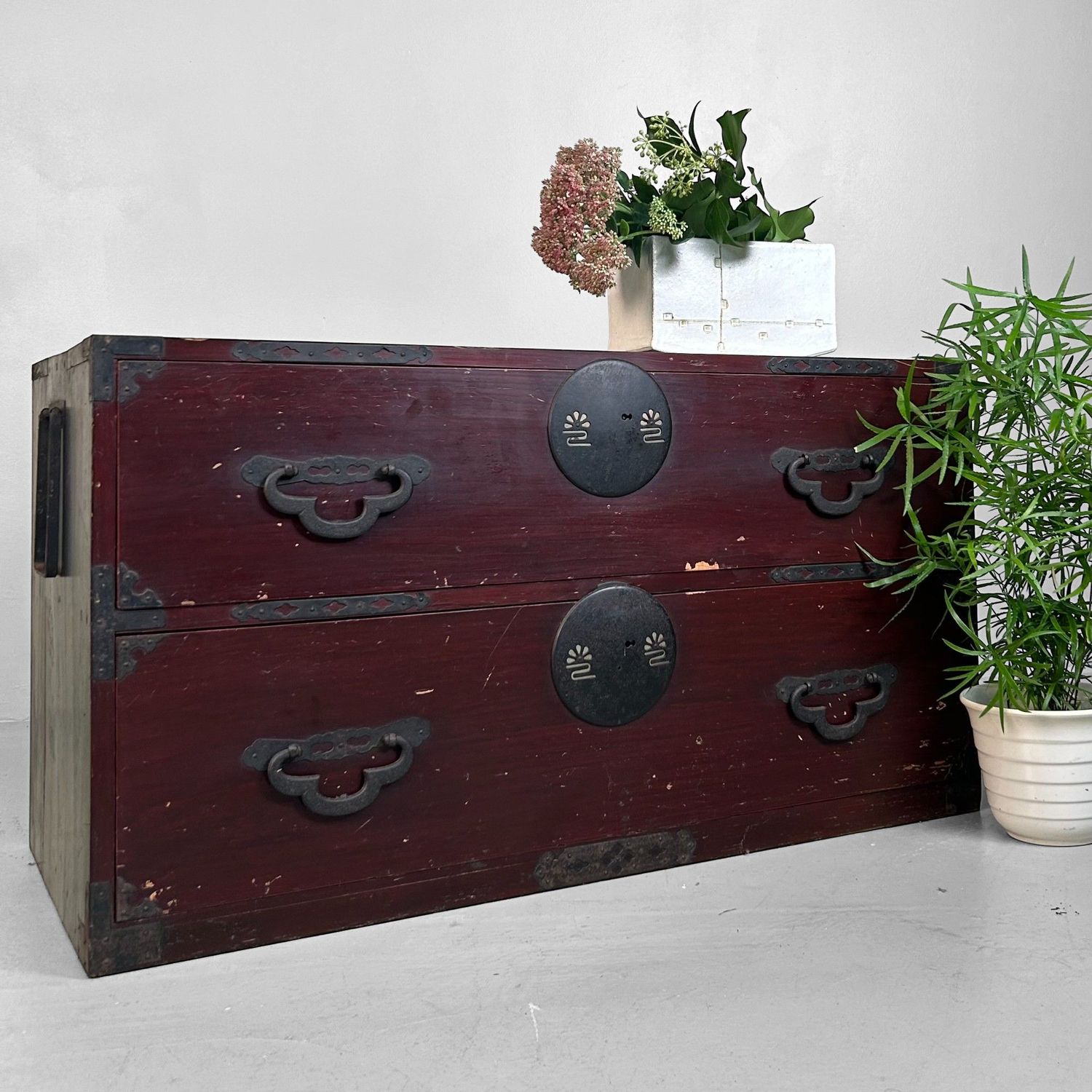 Low Japanese Chest of Drawers (Tansu) – Meiji Period, ca. 1910