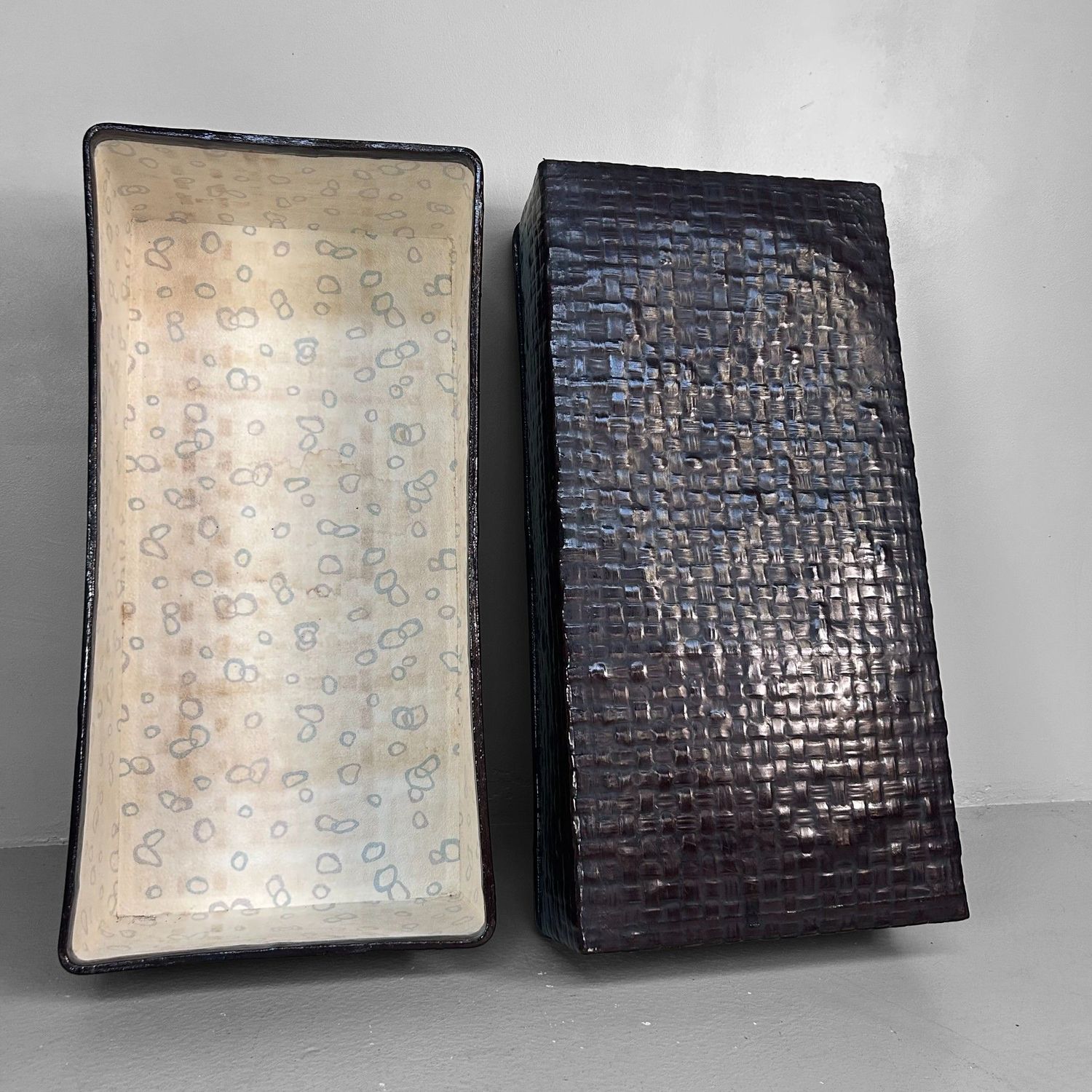 Antieke Japanse Opbergmand (Tsuzura) – Taishō Periode, 1920 Antieke Japanse Opbergmand (Tsuzura) – Taishō Periode, 1920