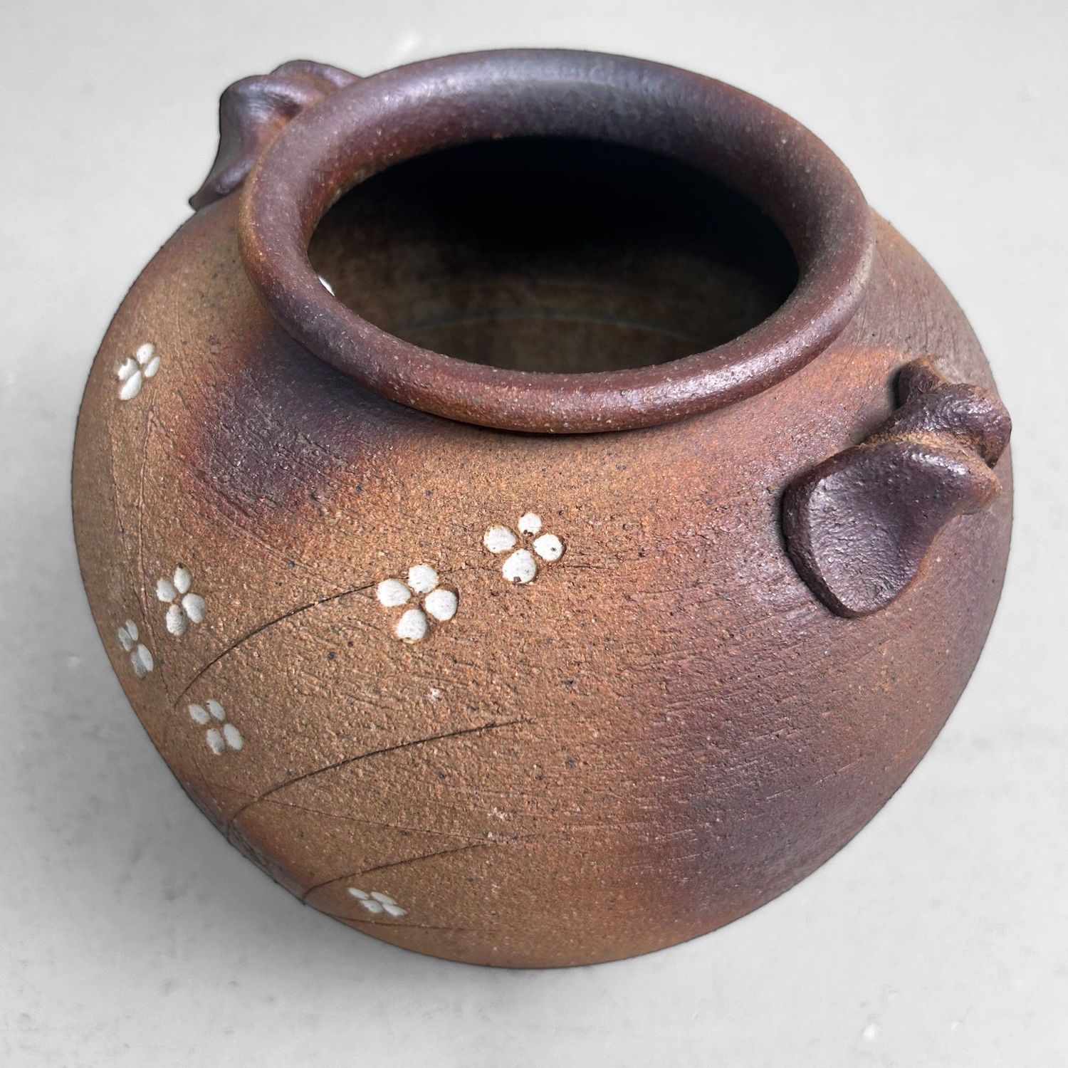 Shigaraki Ikebana Flower Vase by Meizan, Japan, 1970s