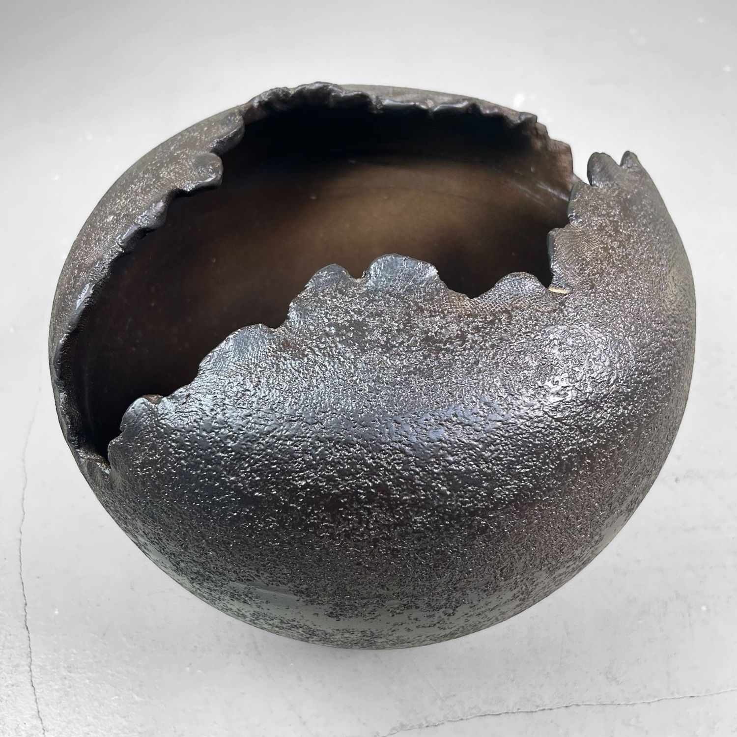 Shigaraki Keramieken Sculpturale Ikebana Vaas – Japan, jaren ’70