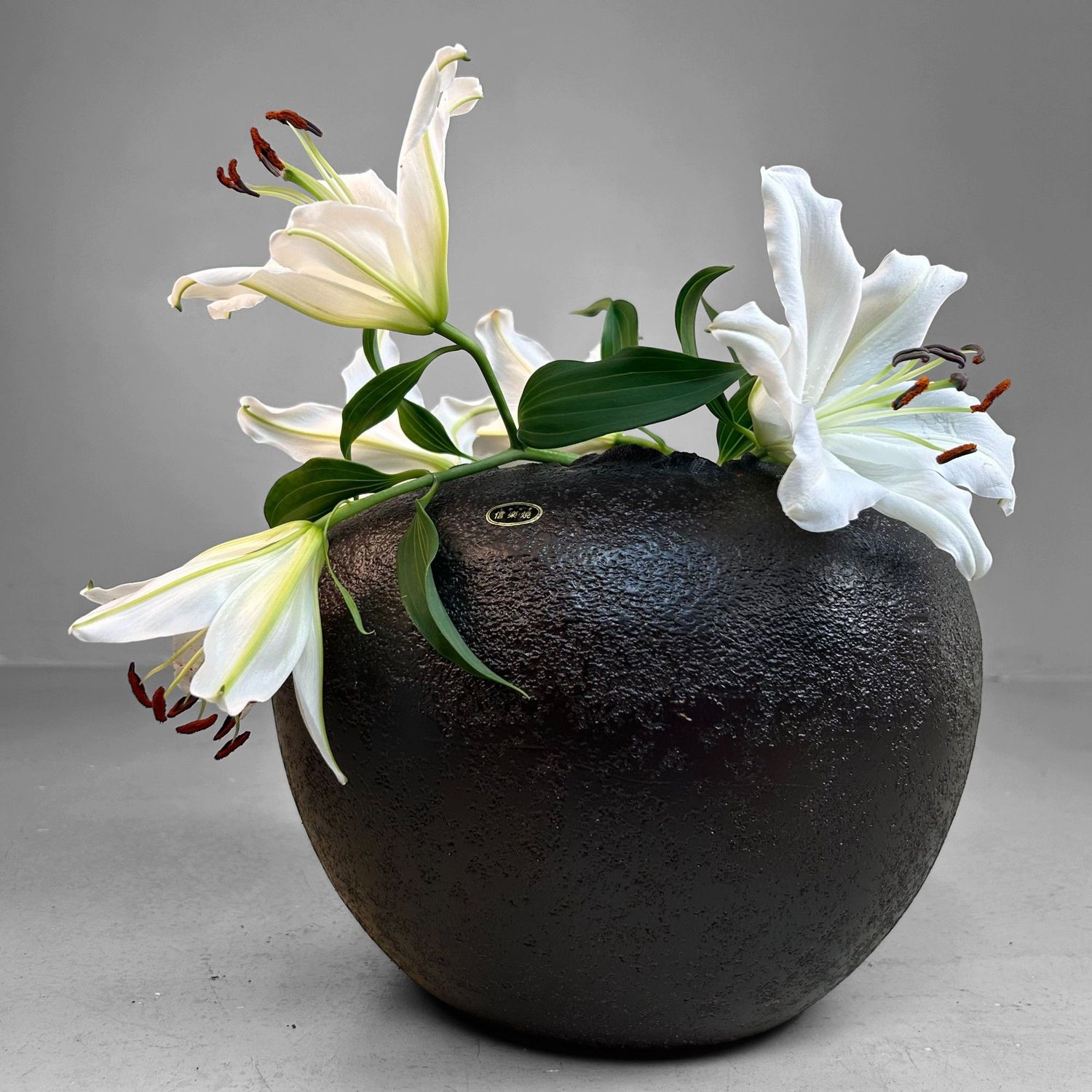 Shigaraki Keramieken Sculpturale Ikebana Vaas – Japan, jaren ’70