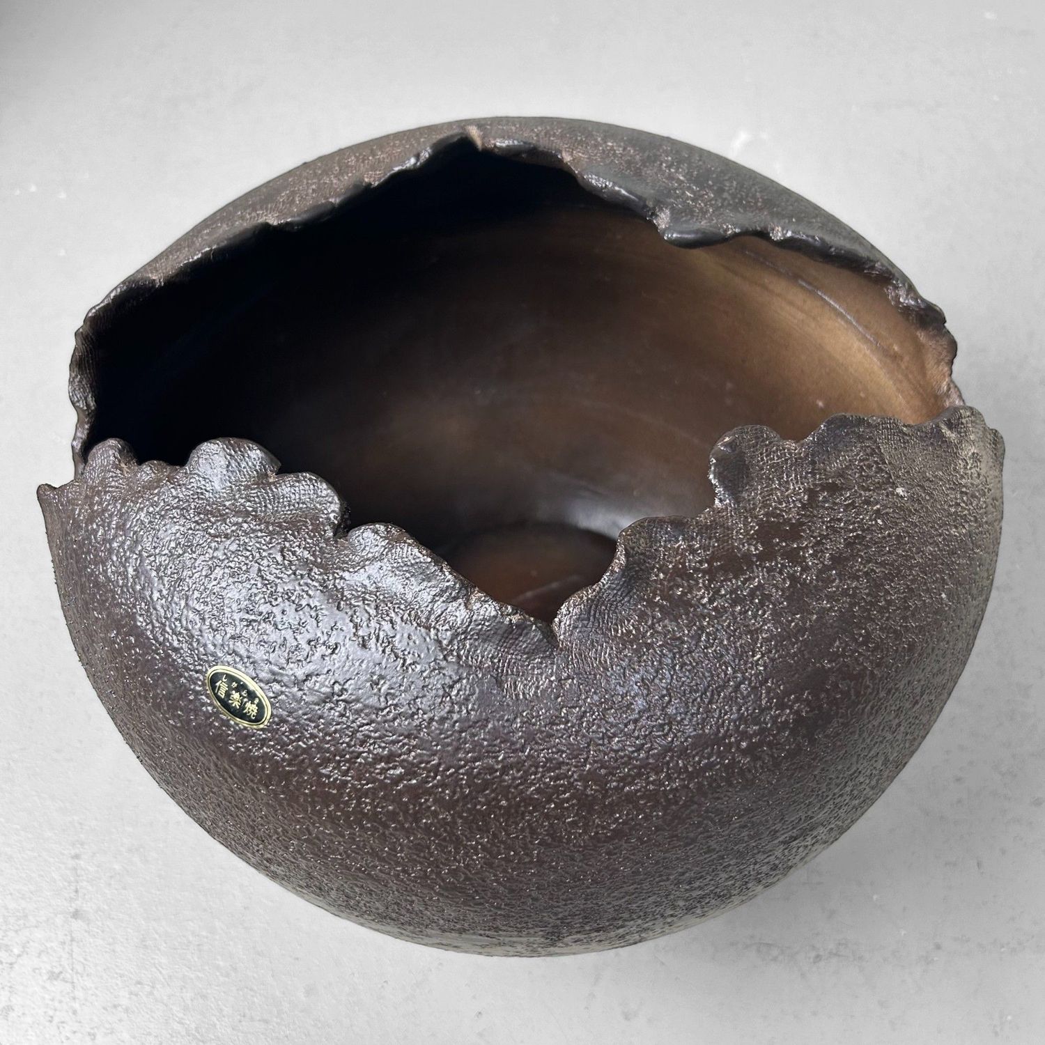 Shigaraki Keramieken Sculpturale Ikebana Vaas – Japan, jaren ’70