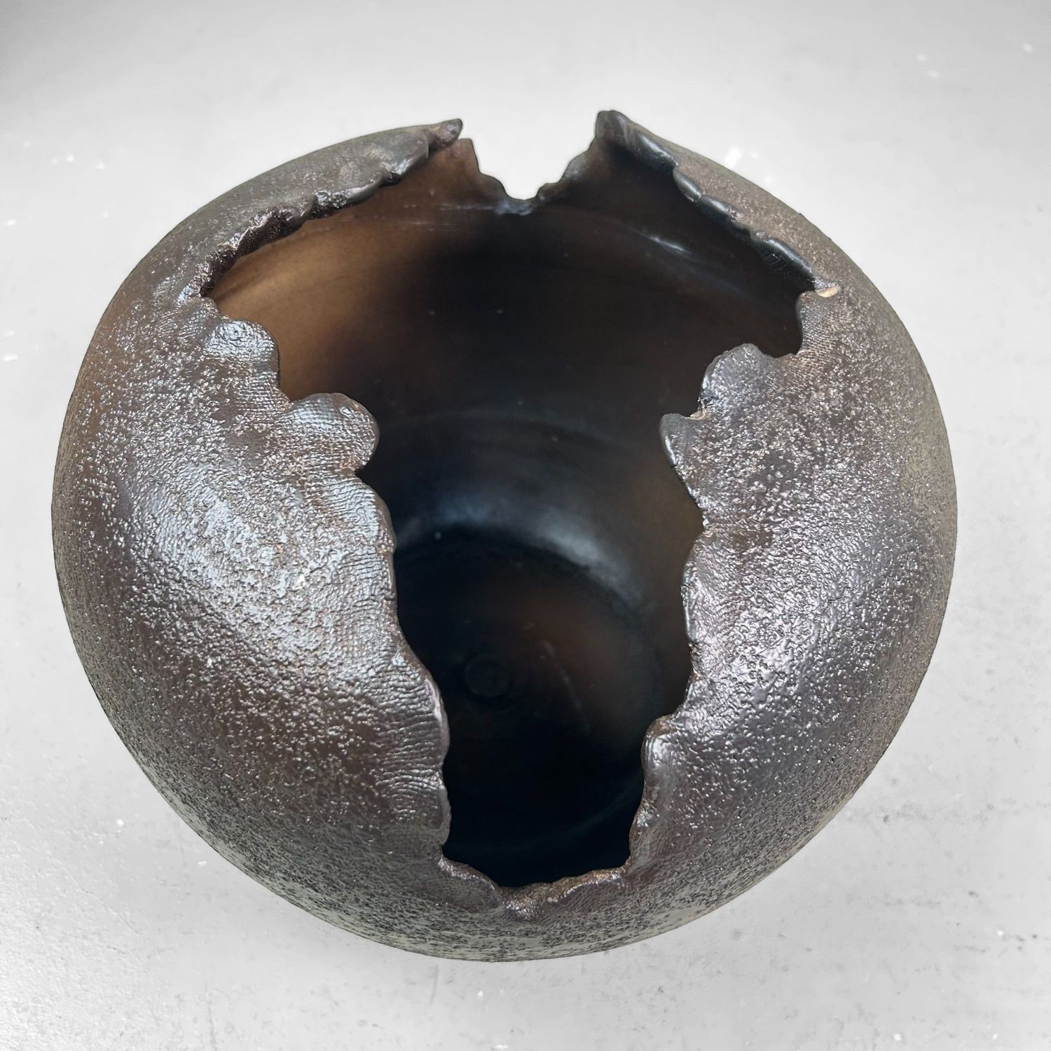 Shigaraki Keramieken Sculpturale Ikebana Vaas – Japan, jaren ’70