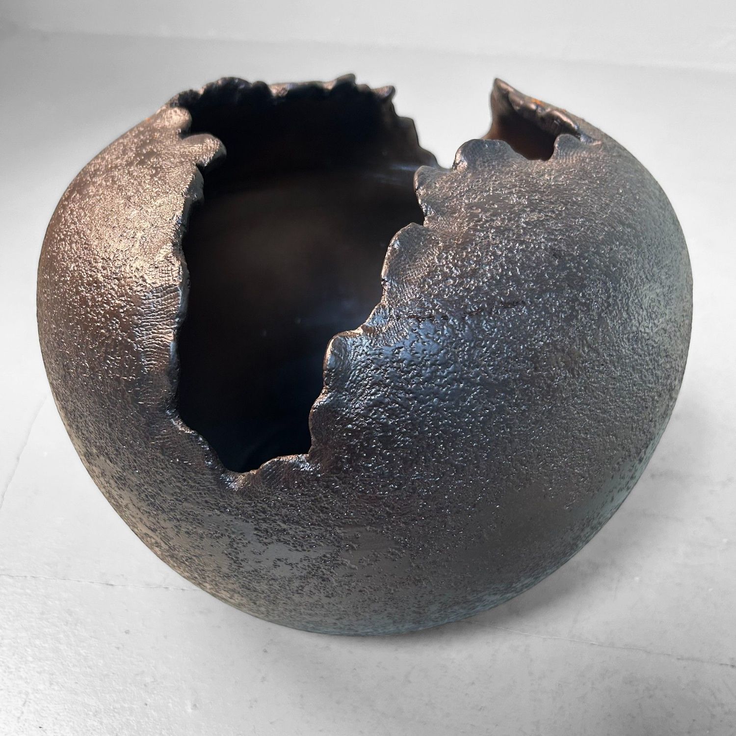 Shigaraki Keramieken Sculpturale Ikebana Vaas – Japan, jaren ’70