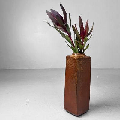 Organische Japanse Bizen Ikebana Vaas – 1970s