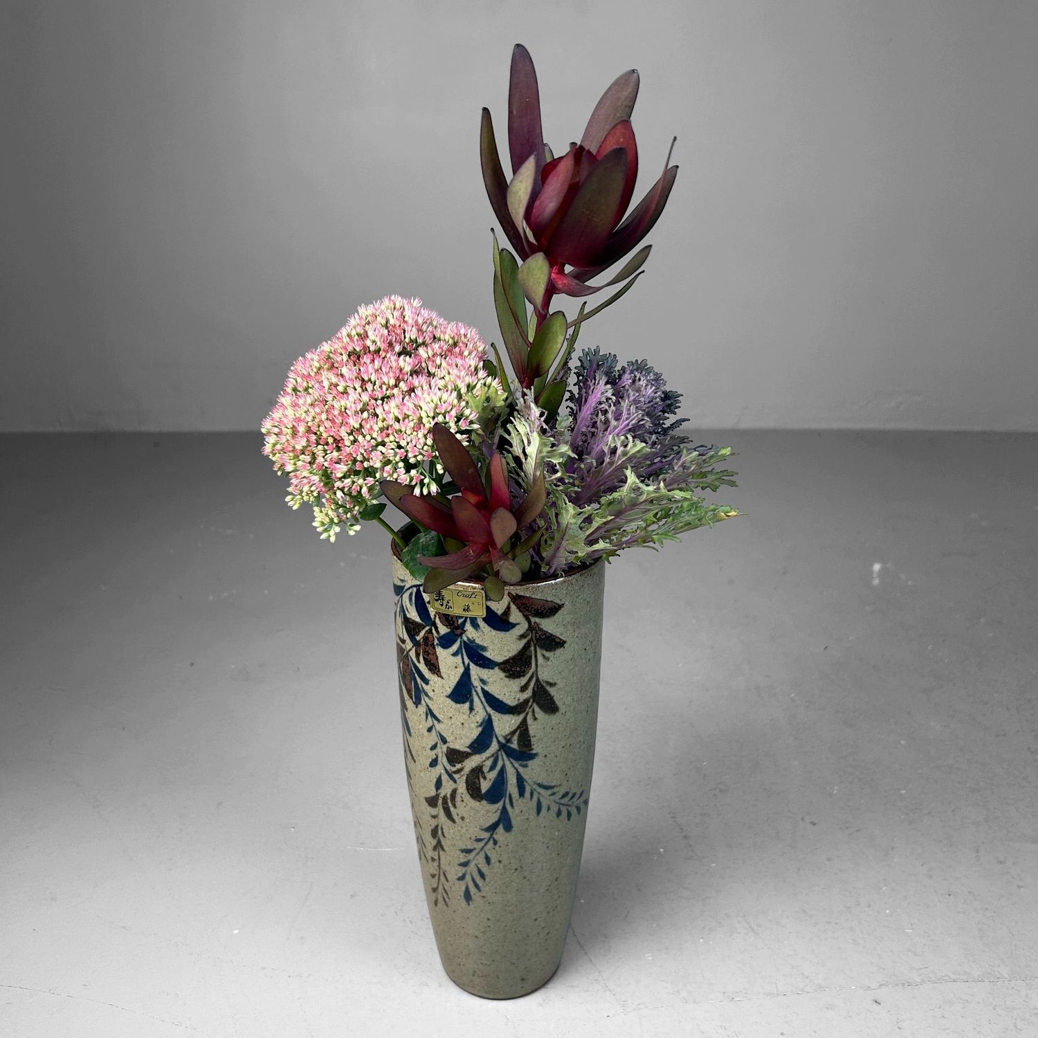 Japanese Ceramic Ikebana Vase by Craft Fuji, 1980s Japanese Ceramic Ikebana Vase by Craft Fuji, 1980s