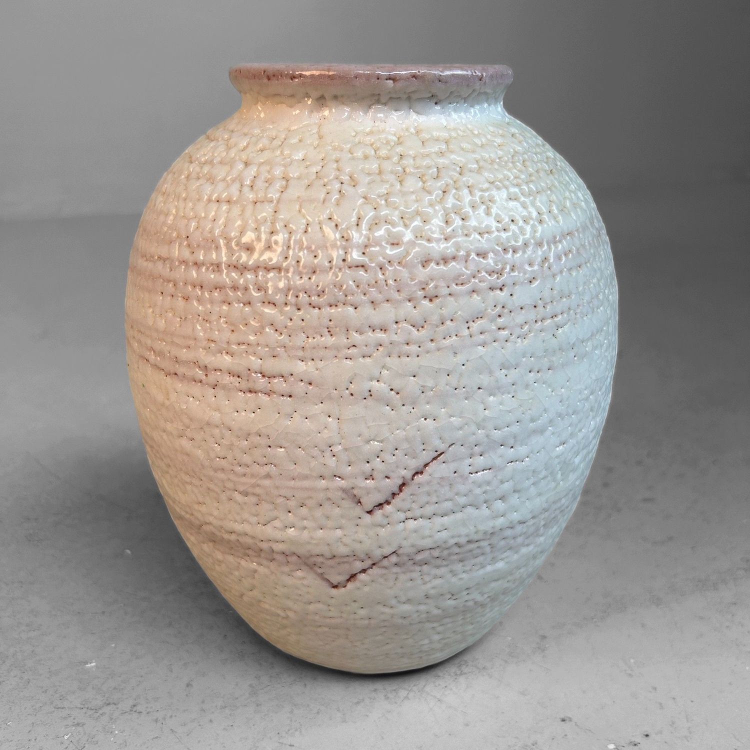 Japanese Ikebana Vase – Wakasugiya Kiln, 1980s