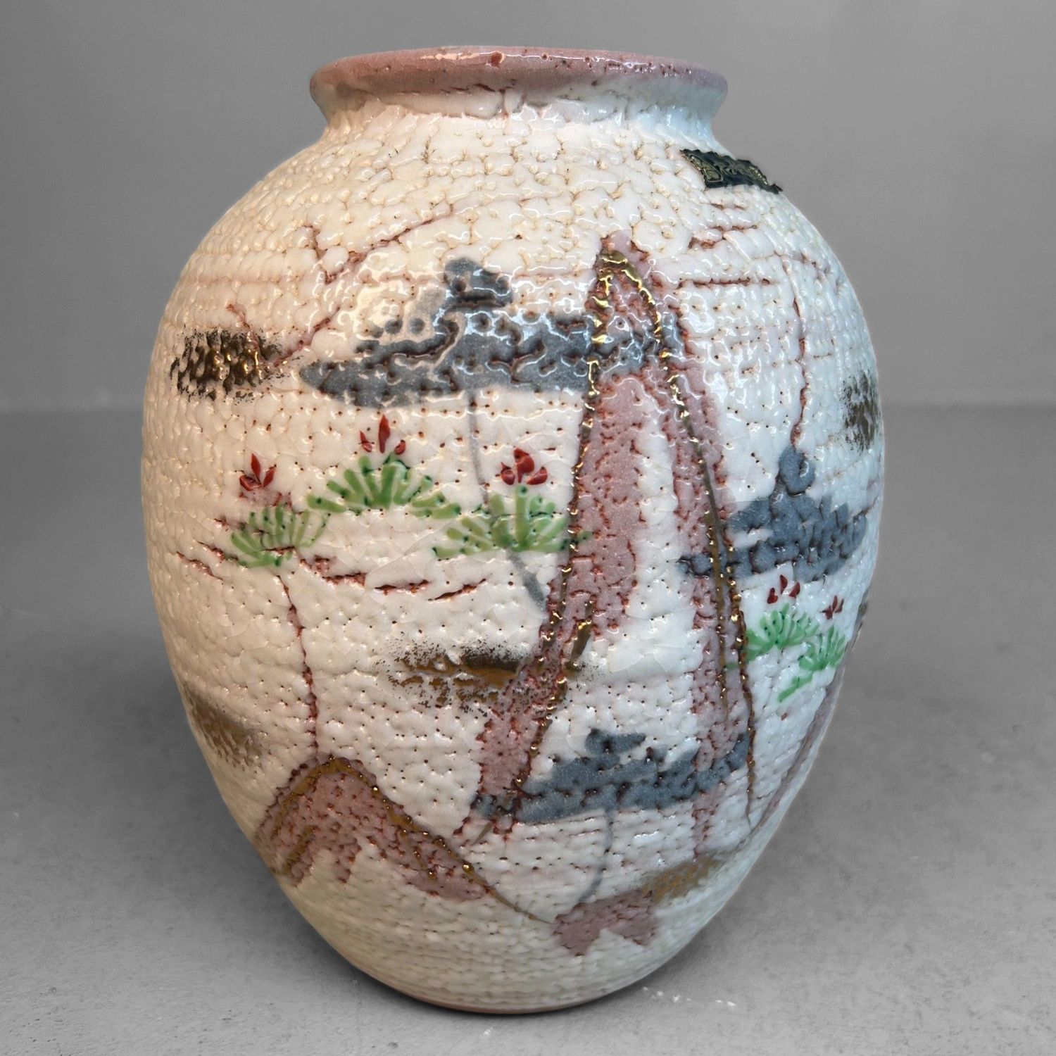 Japanese Ikebana Vase – Wakasugiya Kiln, 1980s