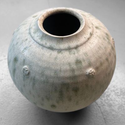 Japanese Studio Pottery Vase with Minimalist Design, 1970s