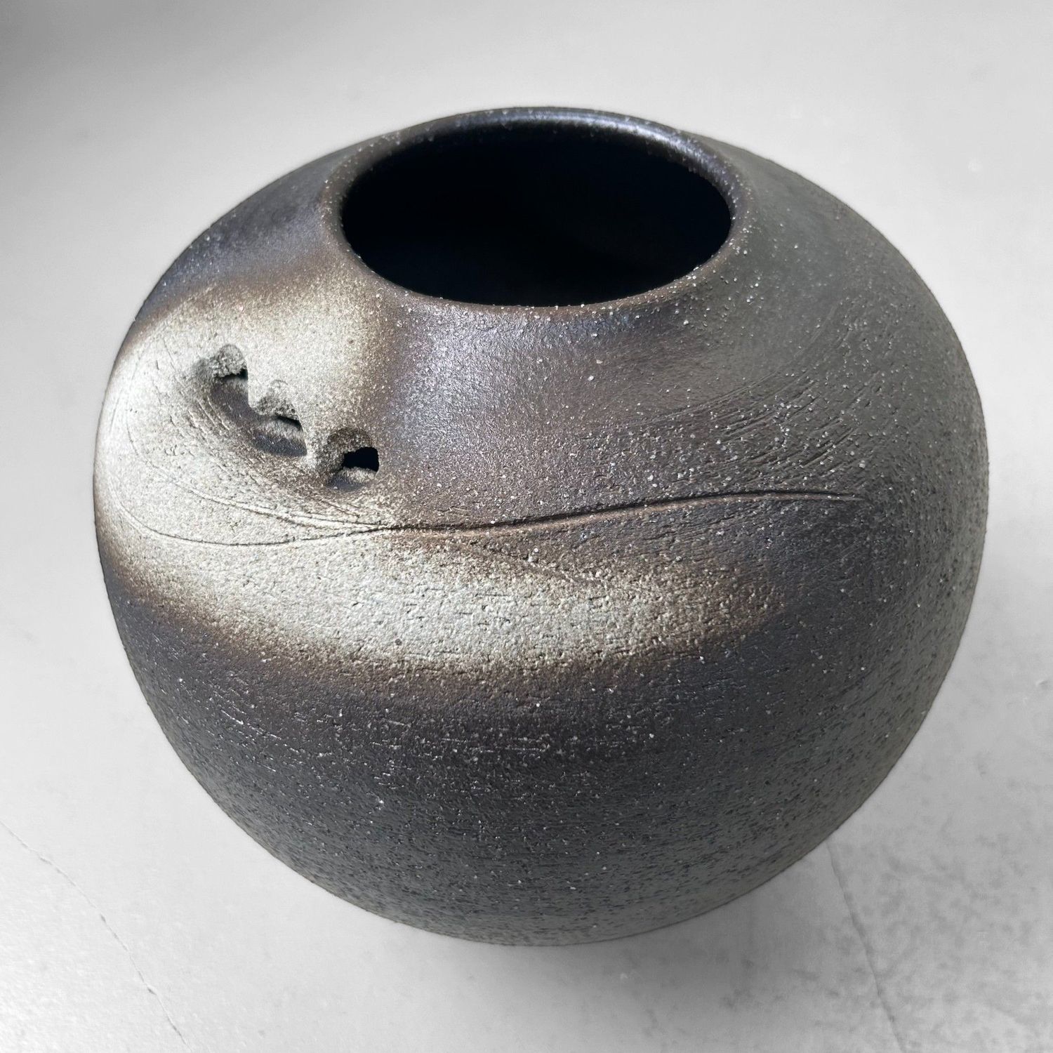 Shigaraki Keramiek Ikebana Vaas – Mid Century, 1970s