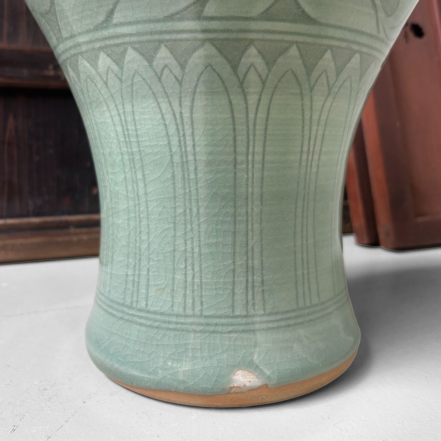 Mid Century Japanese Celadon Glaze Vase – 1950–1970