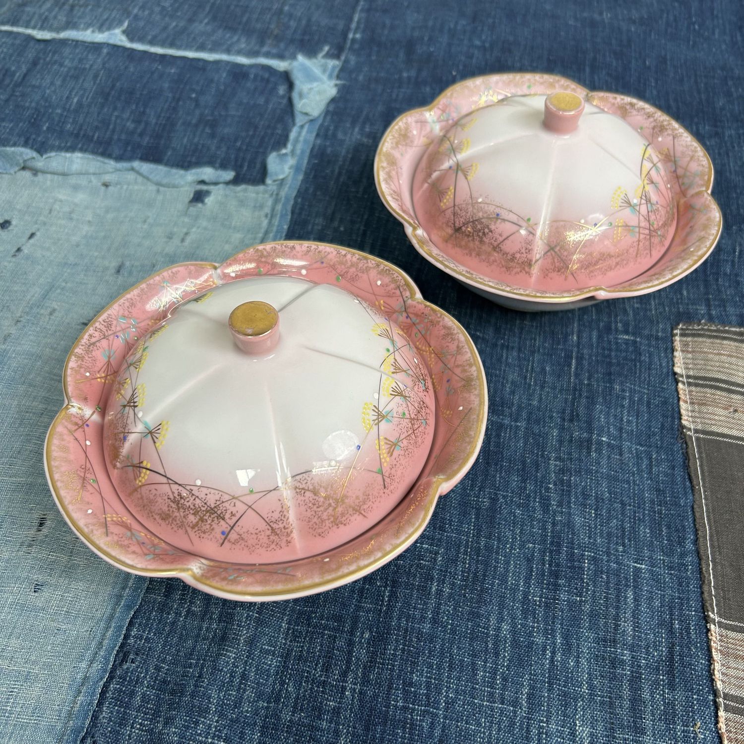 Japanese Porcelain Kaiseki Bowls with Lids – Arita, 1970s