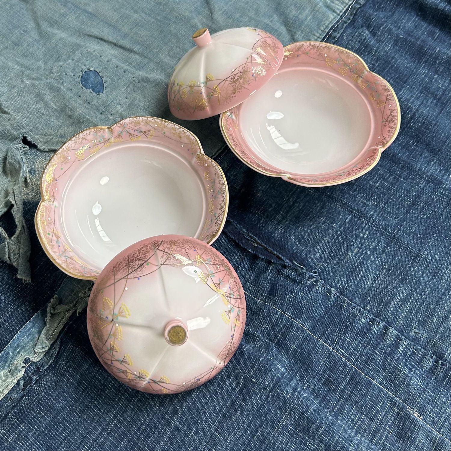 Japanese Porcelain Kaiseki Bowls with Lids – Arita, 1970s