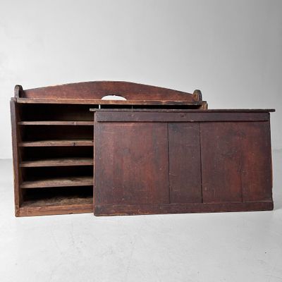 Antique Japanese Wooden Storage Box, 1900s